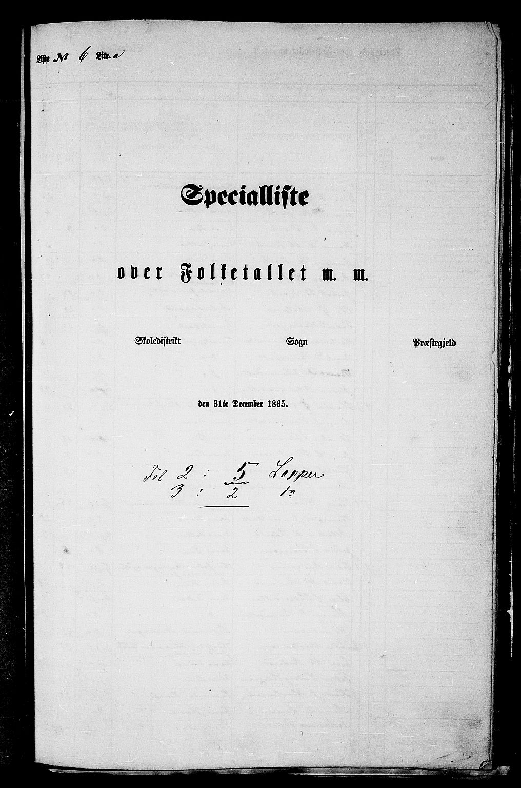 RA, Folketelling 1865 for 1842P Skjerstad prestegjeld, 1865, s. 109