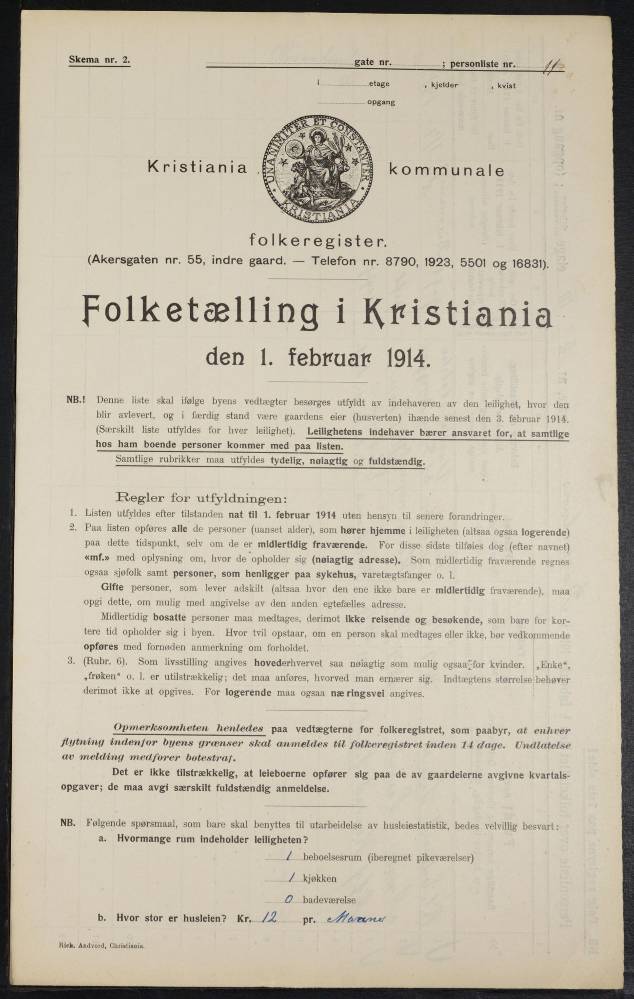 OBA, Kommunal folketelling 1.2.1914 for Kristiania, 1914, s. 83929