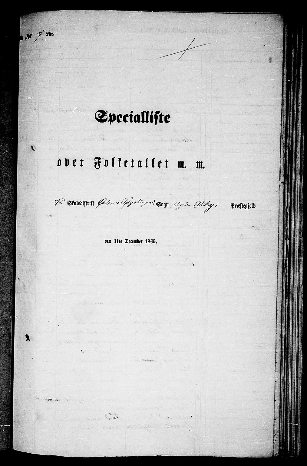 RA, Folketelling 1865 for 1238P Vikør prestegjeld, 1865, s. 100