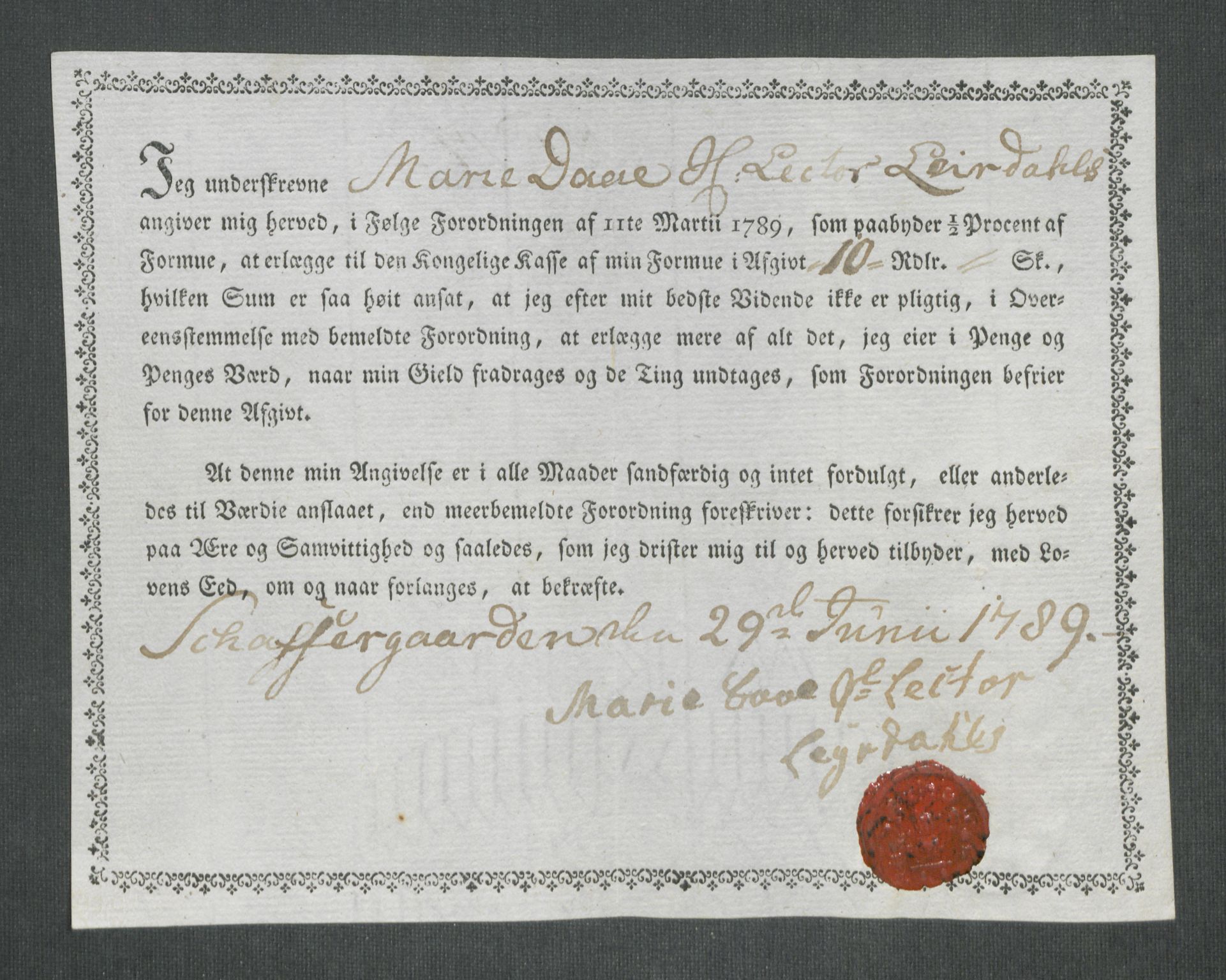 Rentekammeret inntil 1814, Reviderte regnskaper, Mindre regnskaper, AV/RA-EA-4068/Rf/Rfe/L0057: Ytre og Indre Sogn fogderi, 1789, s. 123