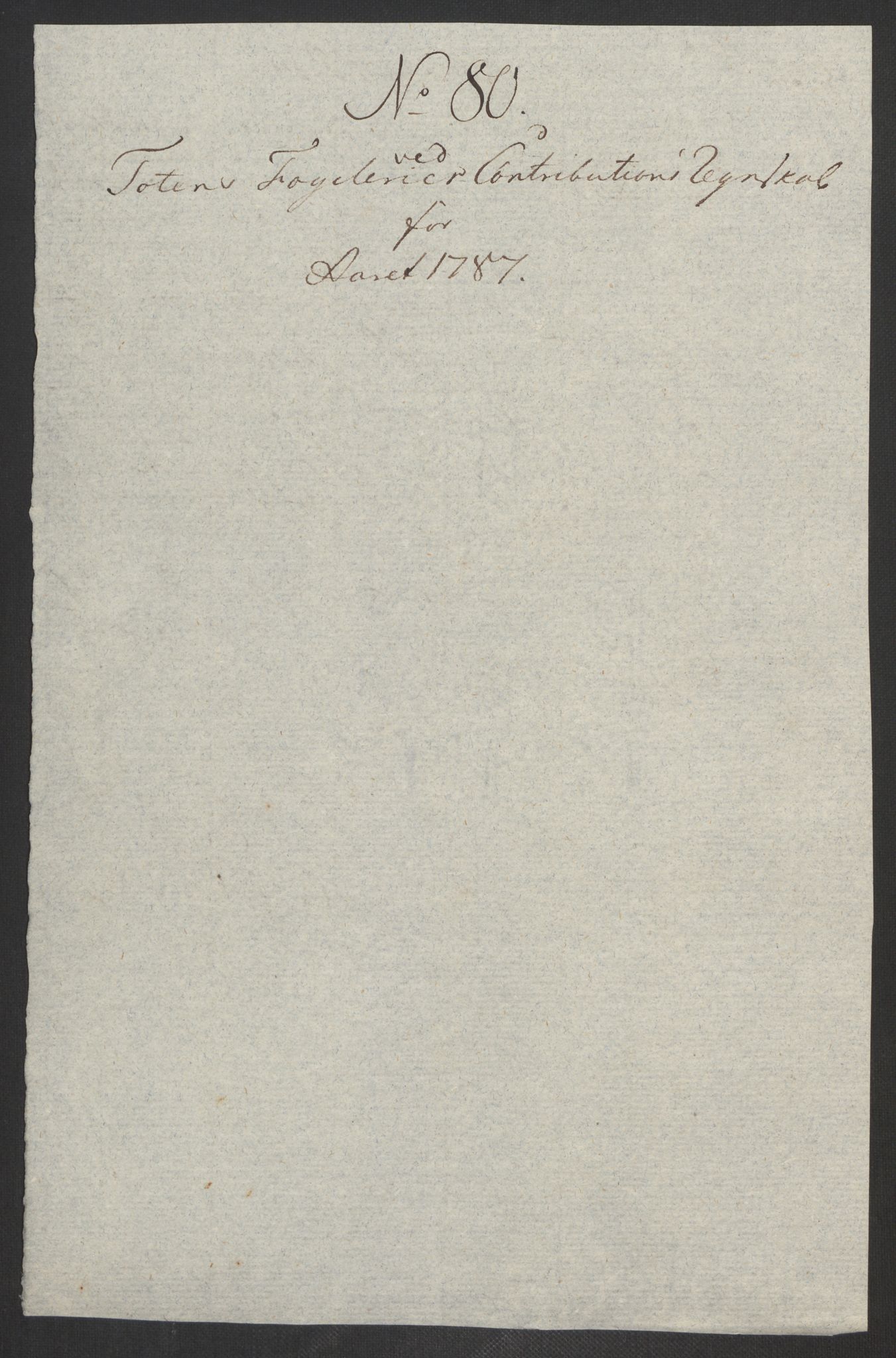Rentekammeret inntil 1814, Reviderte regnskaper, Fogderegnskap, RA/EA-4092/R19/L1374: Fogderegnskap Toten, Hadeland og Vardal, 1787, s. 251