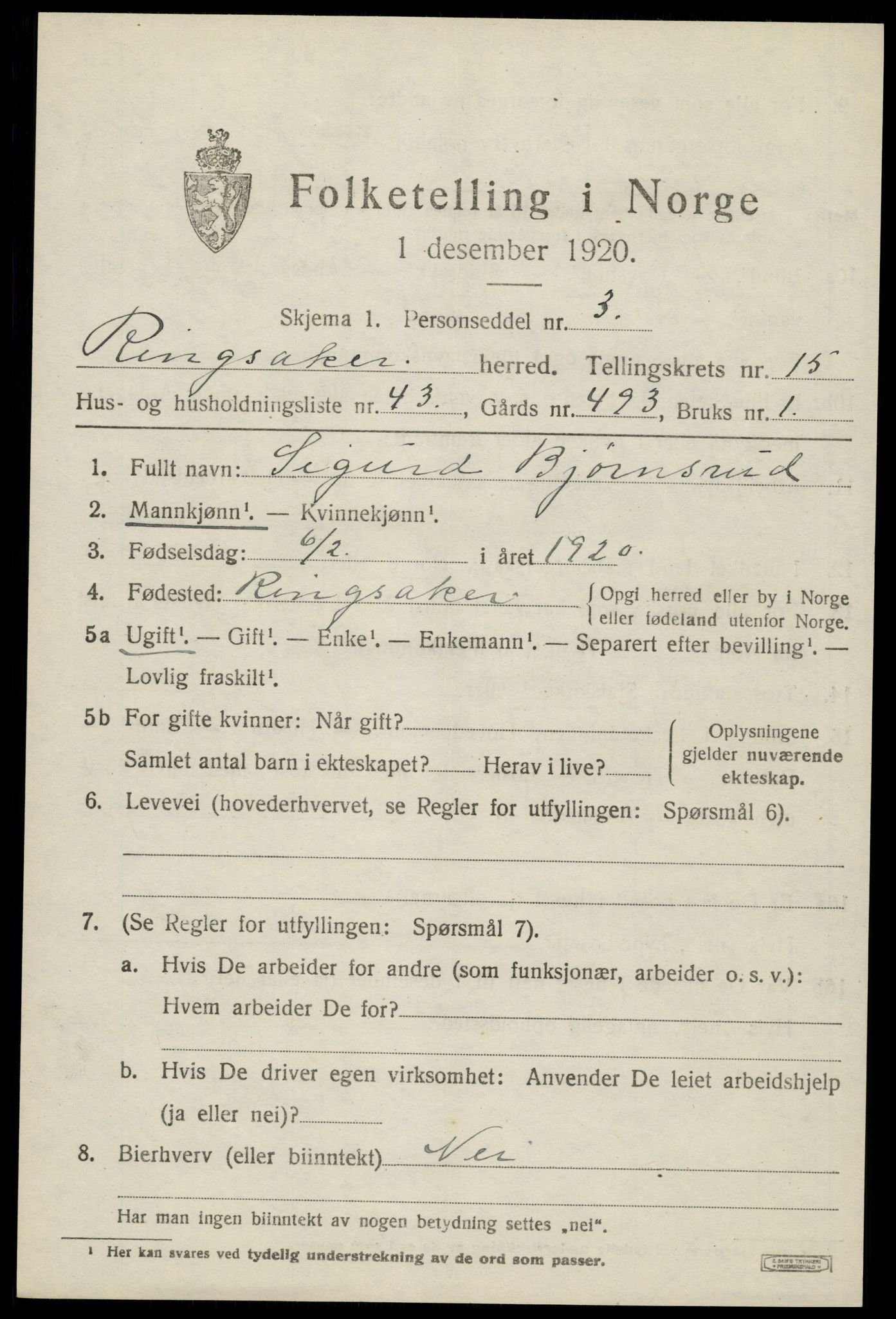 SAH, Folketelling 1920 for 0412 Ringsaker herred, 1920, s. 22328