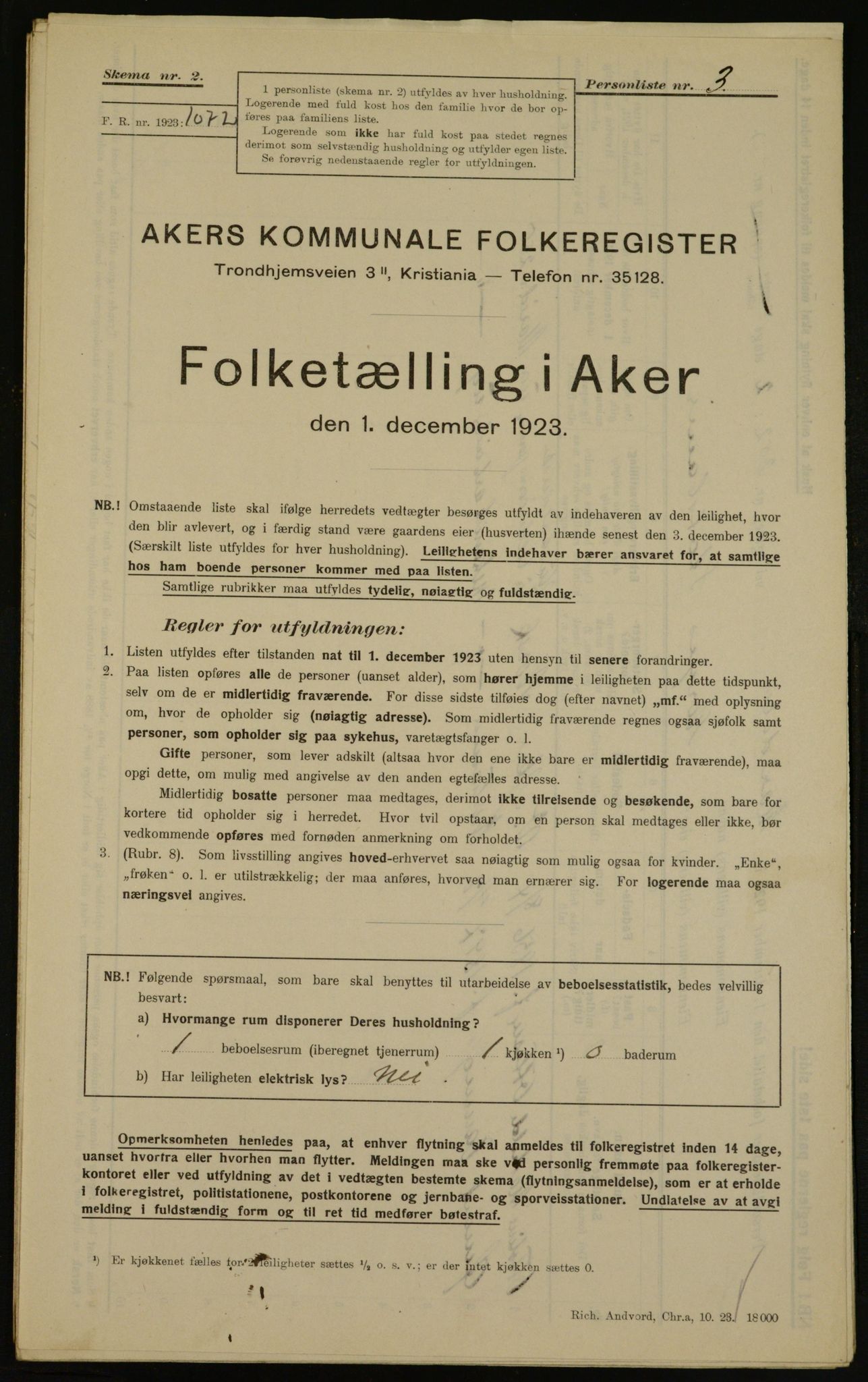 , Kommunal folketelling 1.12.1923 for Aker, 1923, s. 14550