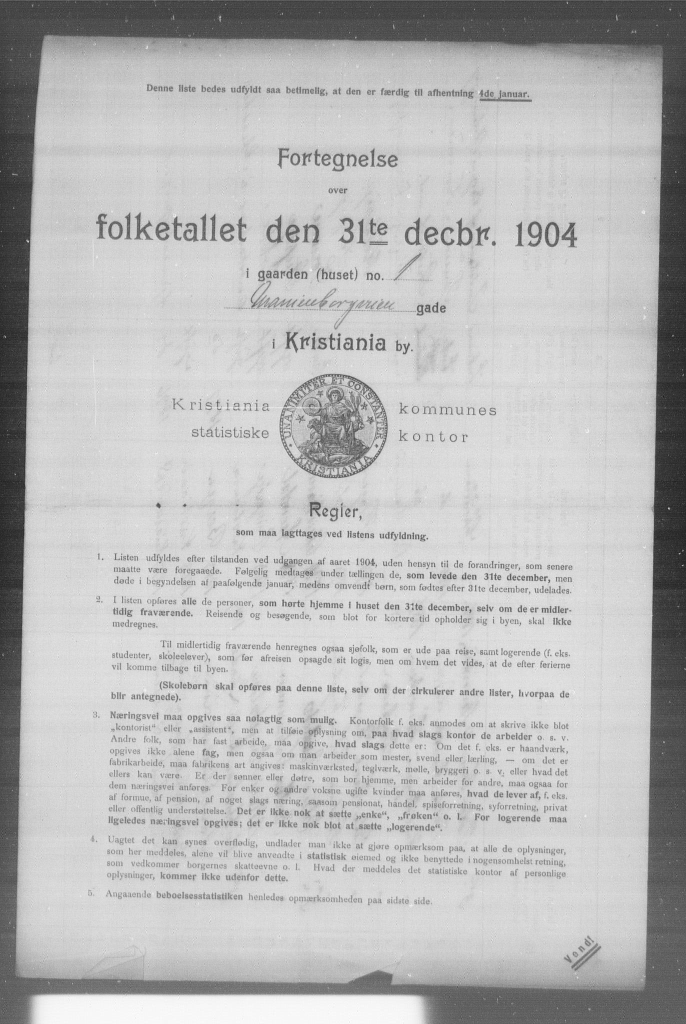 OBA, Kommunal folketelling 31.12.1904 for Kristiania kjøpstad, 1904, s. 22739