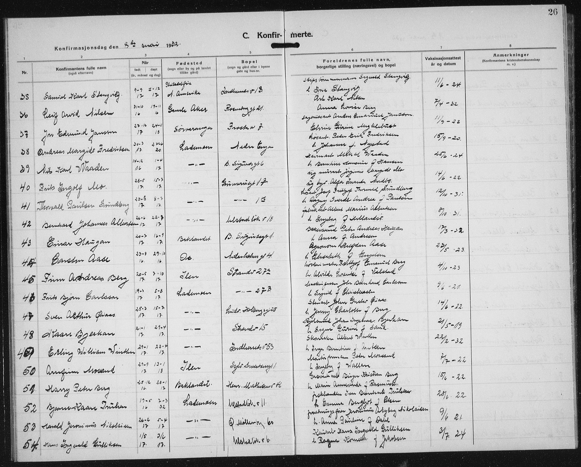 Ministerialprotokoller, klokkerbøker og fødselsregistre - Sør-Trøndelag, AV/SAT-A-1456/605/L0262: Klokkerbok nr. 605C09, 1930-1933, s. 26