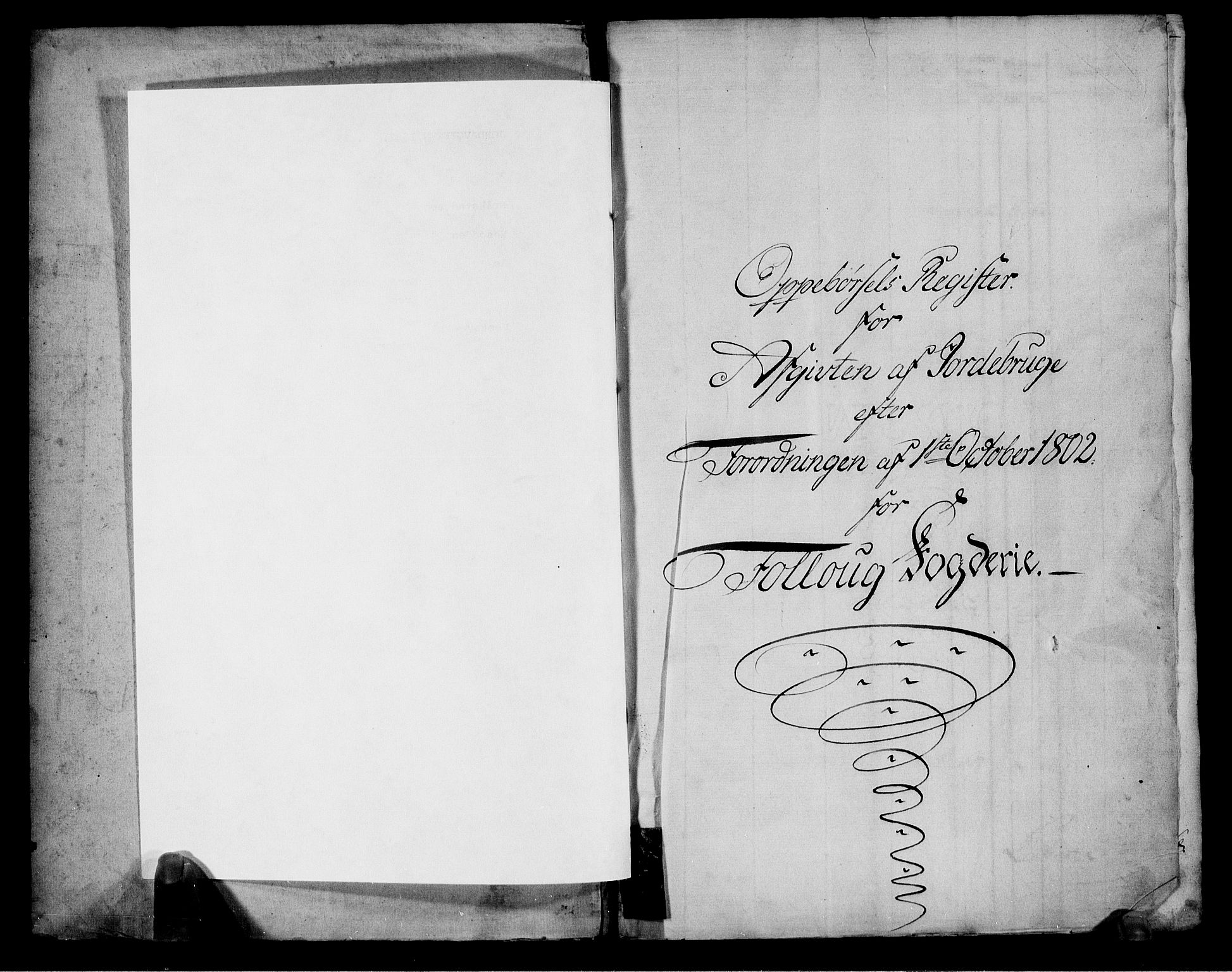 Rentekammeret inntil 1814, Realistisk ordnet avdeling, RA/EA-4070/N/Ne/Nea/L0015: Follo fogderi. Oppebørselsregister, 1803-1804, s. 2