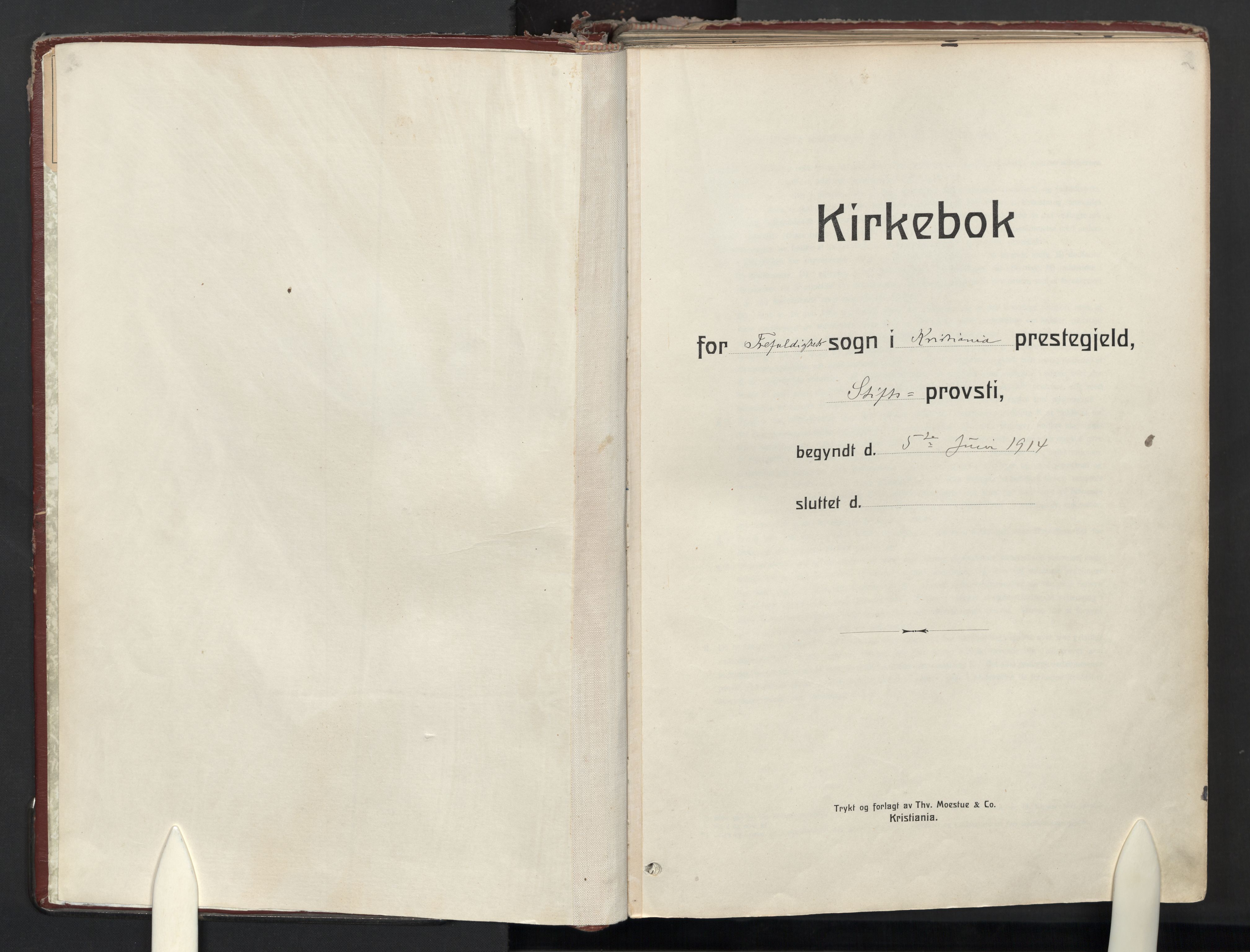 Trefoldighet prestekontor Kirkebøker, SAO/A-10882/F/Fa/L0008: Ministerialbok nr. I 8, 1914-1940