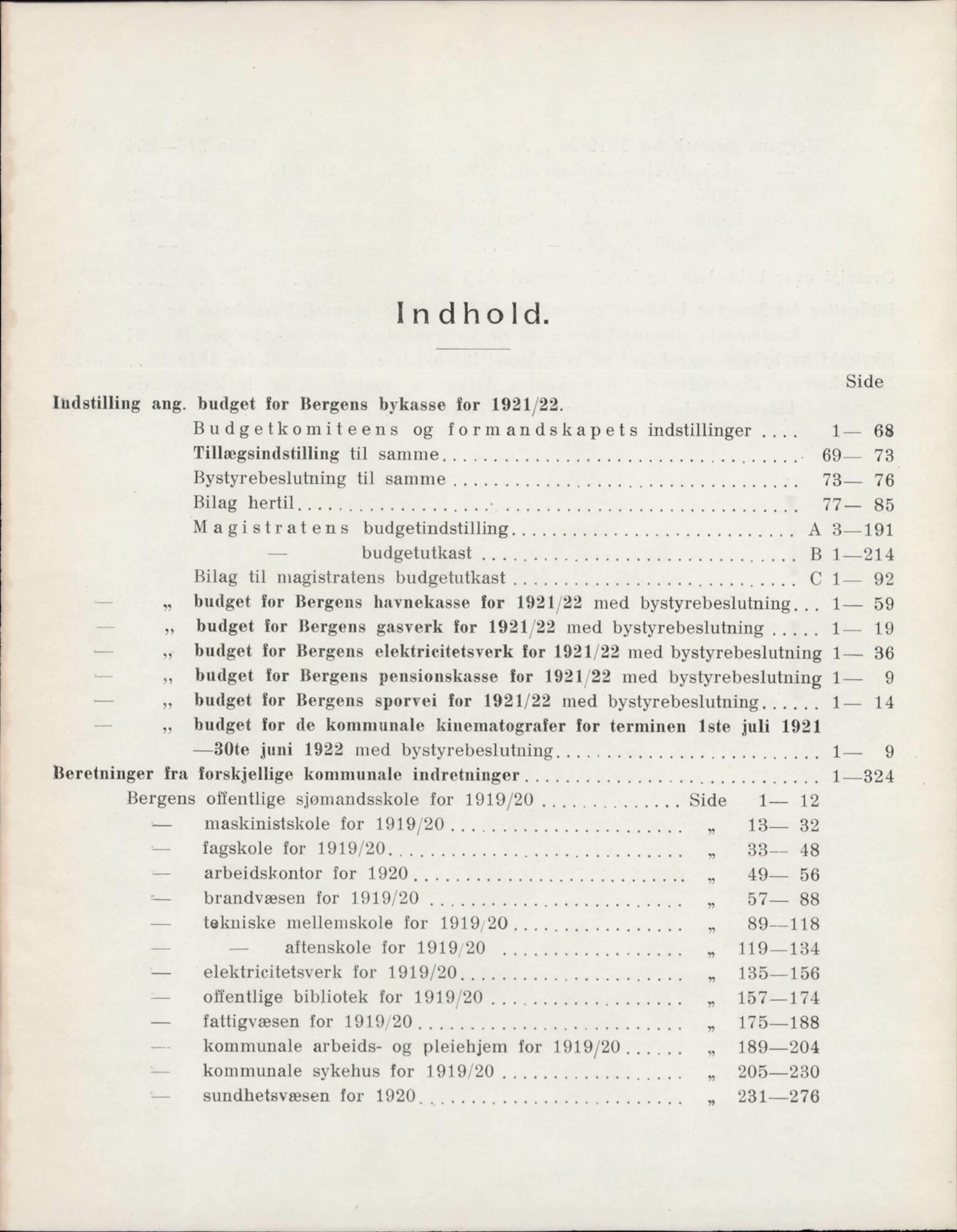 Bergen kommune. Formannskapet, BBA/A-0003/Ad/L0103: Bergens Kommuneforhandlinger, bind II, 1920-1921