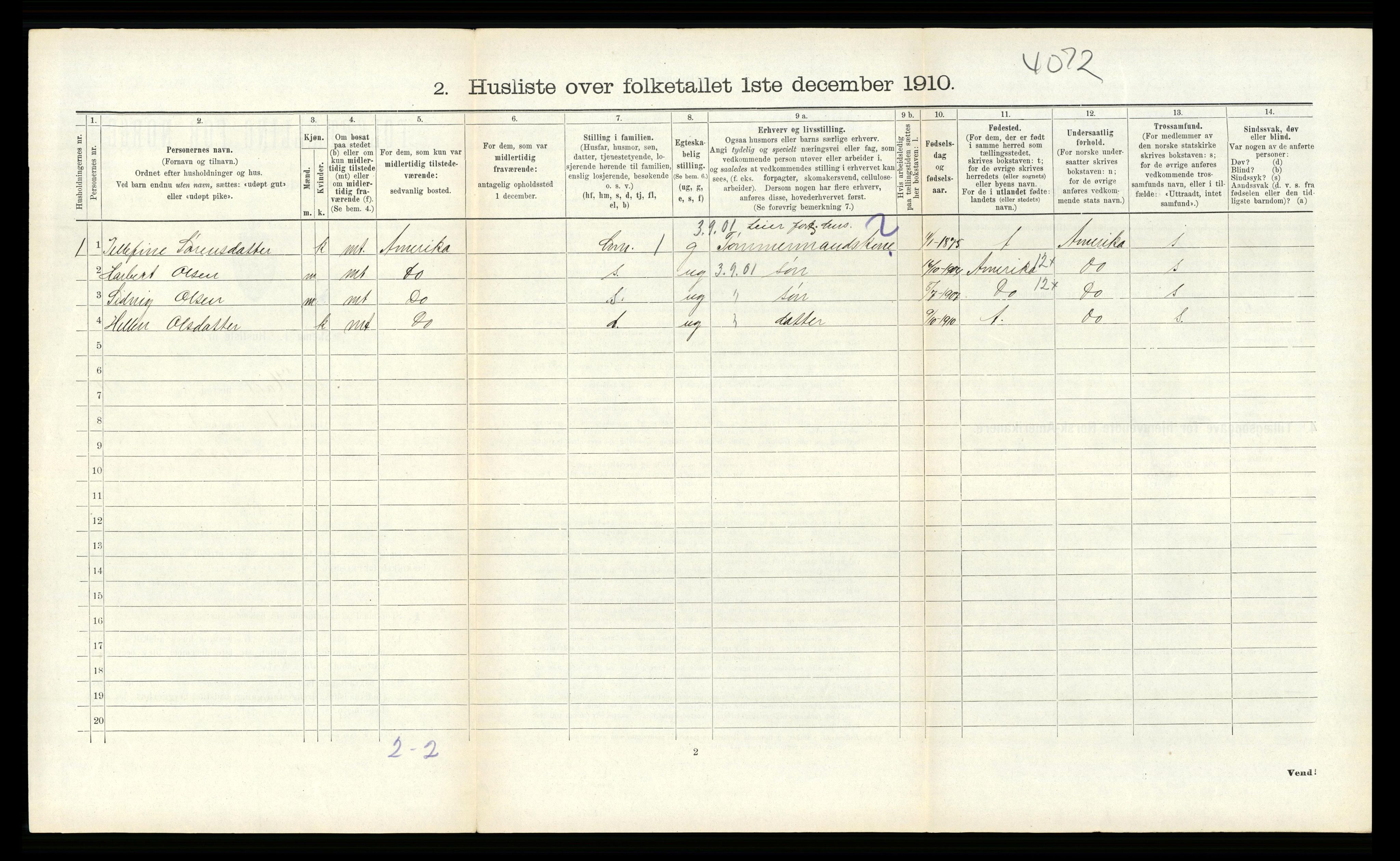 RA, Folketelling 1910 for 0914 Holt herred, 1910, s. 1253