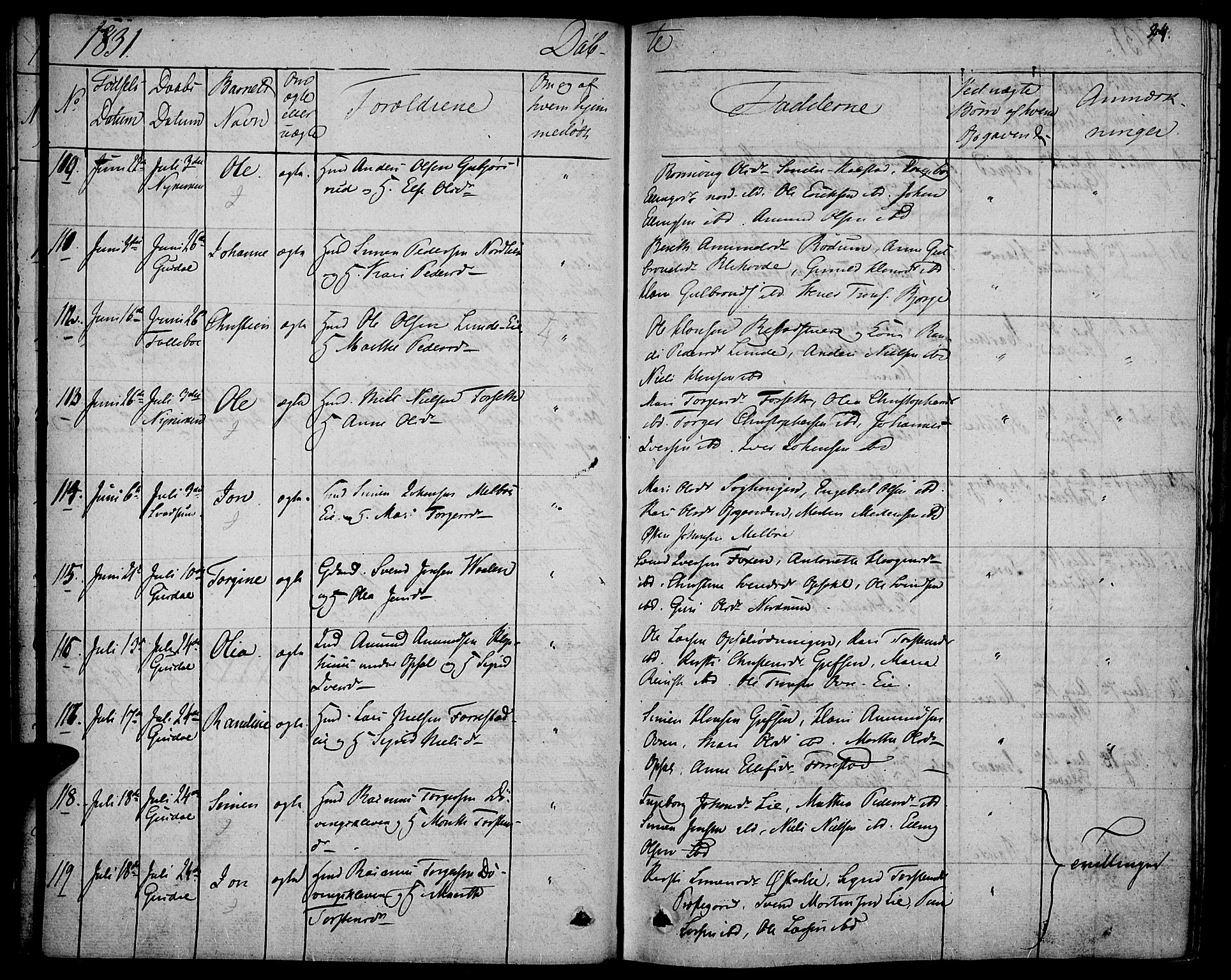 Gausdal prestekontor, AV/SAH-PREST-090/H/Ha/Haa/L0006: Ministerialbok nr. 6, 1830-1839, s. 24