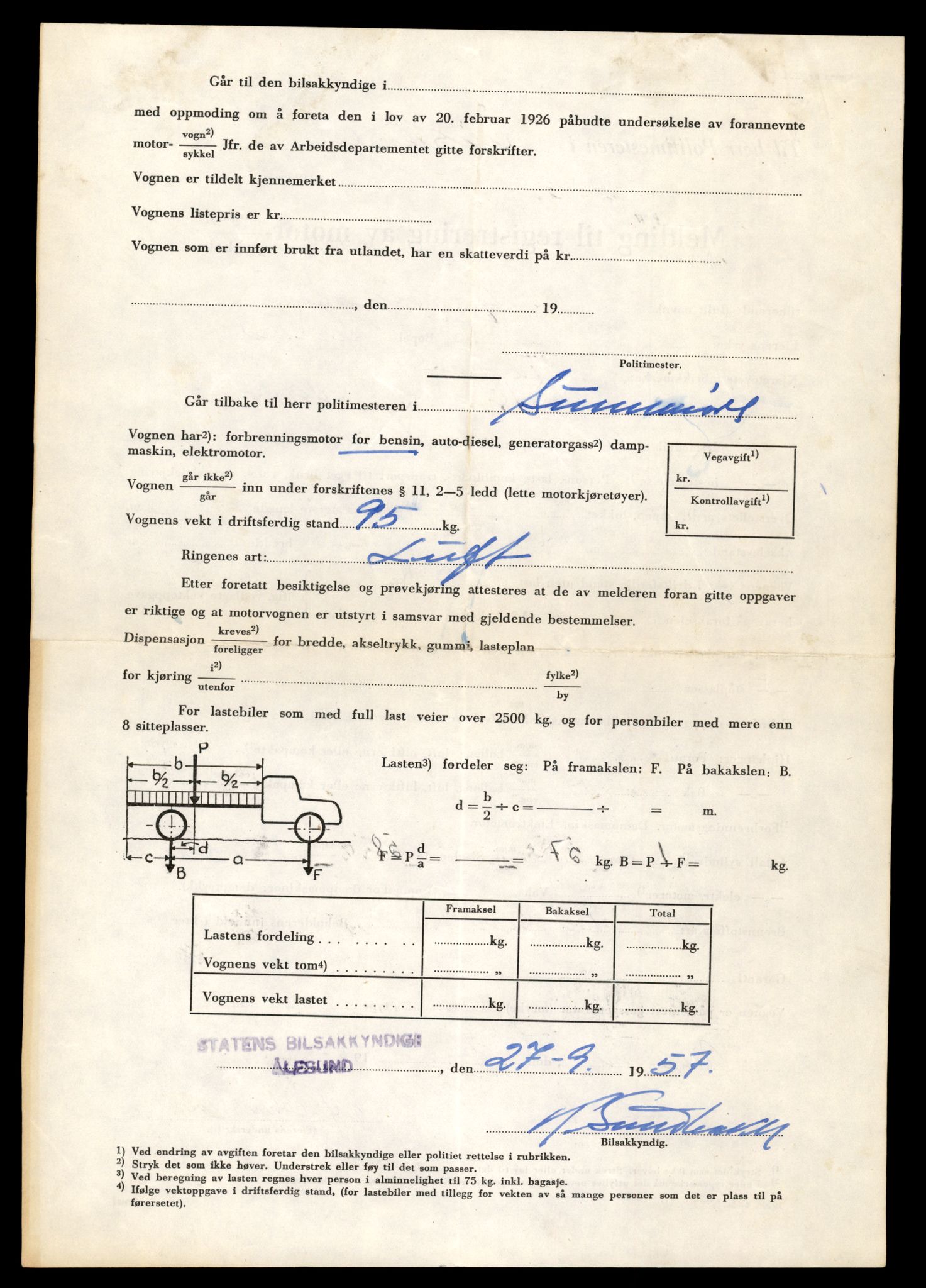 Møre og Romsdal vegkontor - Ålesund trafikkstasjon, AV/SAT-A-4099/F/Fe/L0040: Registreringskort for kjøretøy T 13531 - T 13709, 1927-1998, s. 2836