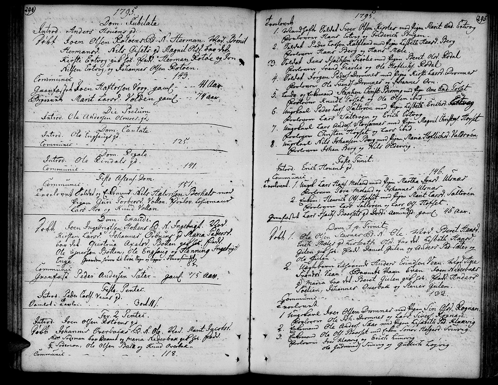 Ministerialprotokoller, klokkerbøker og fødselsregistre - Møre og Romsdal, AV/SAT-A-1454/578/L0902: Ministerialbok nr. 578A01, 1772-1819, s. 294-295