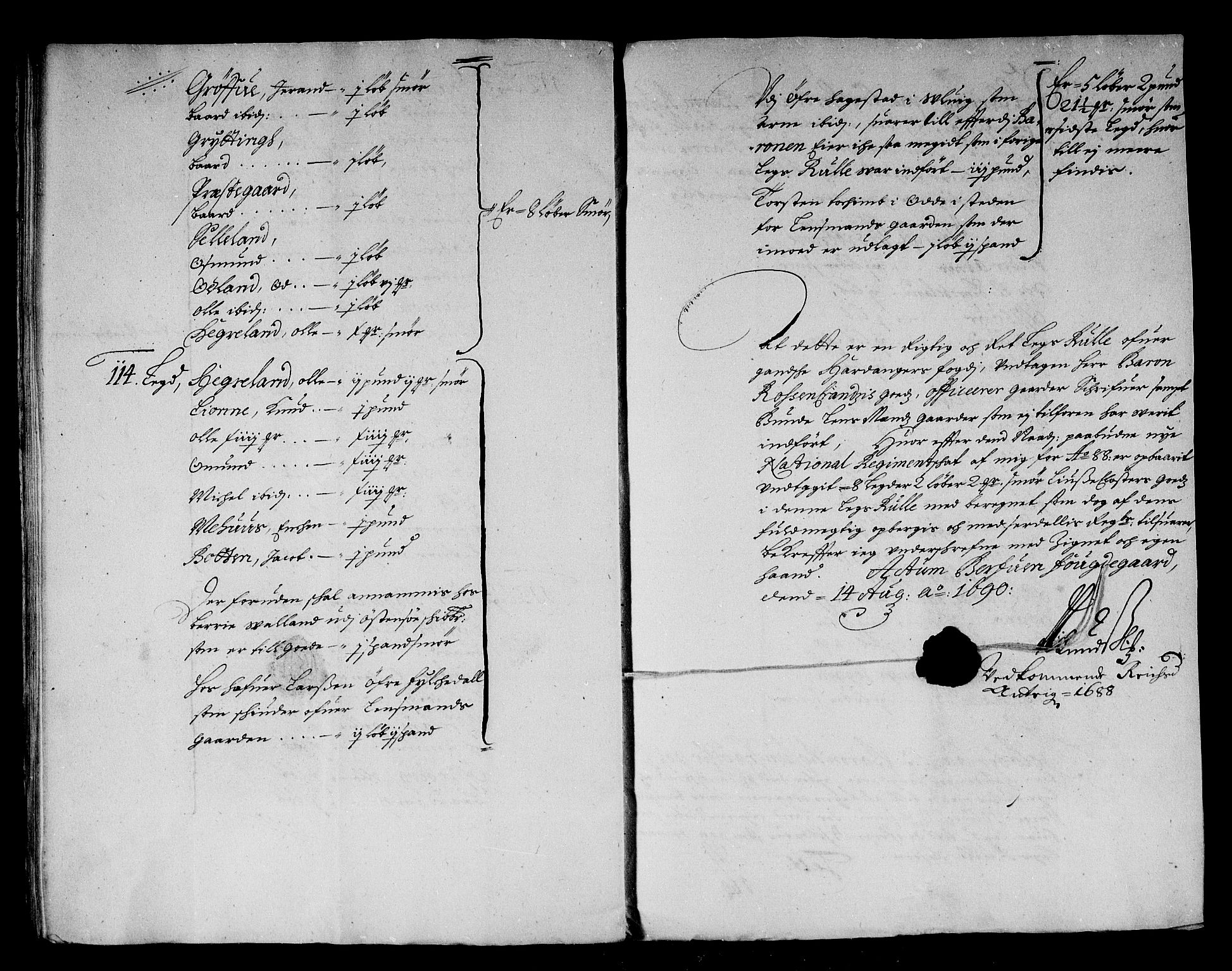 Rentekammeret inntil 1814, Reviderte regnskaper, Stiftamtstueregnskaper, Bergen stiftamt, AV/RA-EA-6043/R/Rc/L0089: Bergen stiftamt, 1688-1689
