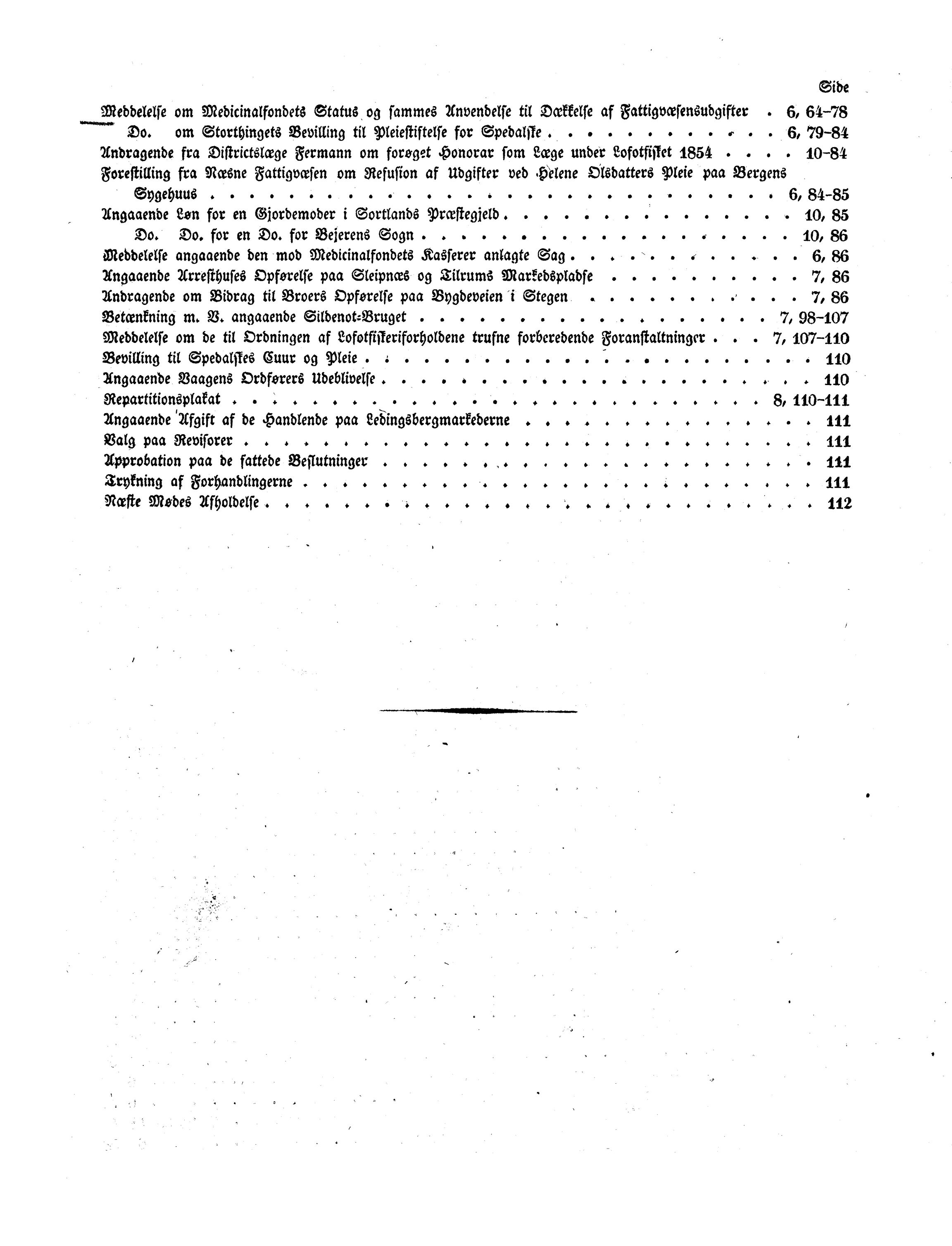Nordland Fylkeskommune. Fylkestinget, AIN/NFK-17/176/A/Ac/L0003: Fylkestingsforhandlinger 1850-1860, 1850-1860