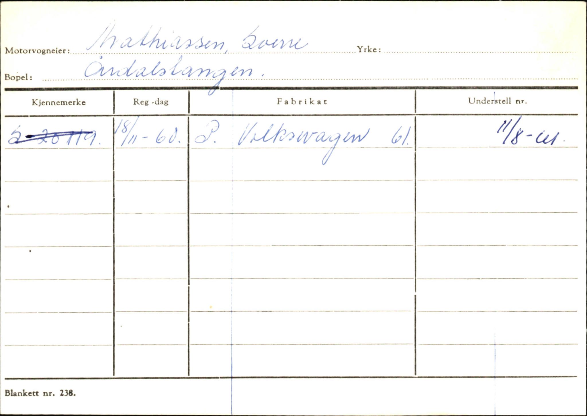 Statens vegvesen, Sogn og Fjordane vegkontor, AV/SAB-A-5301/4/F/L0145: Registerkort Vågsøy S-Å. Årdal I-P, 1945-1975, s. 1641