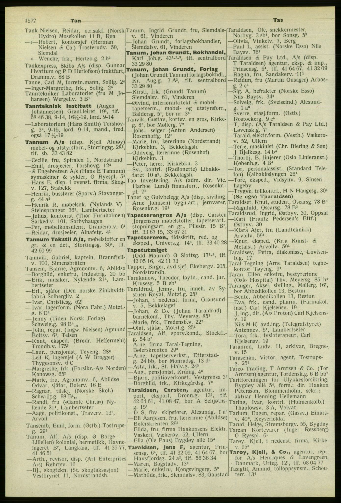 Kristiania/Oslo adressebok, PUBL/-, 1958-1959, s. 1572