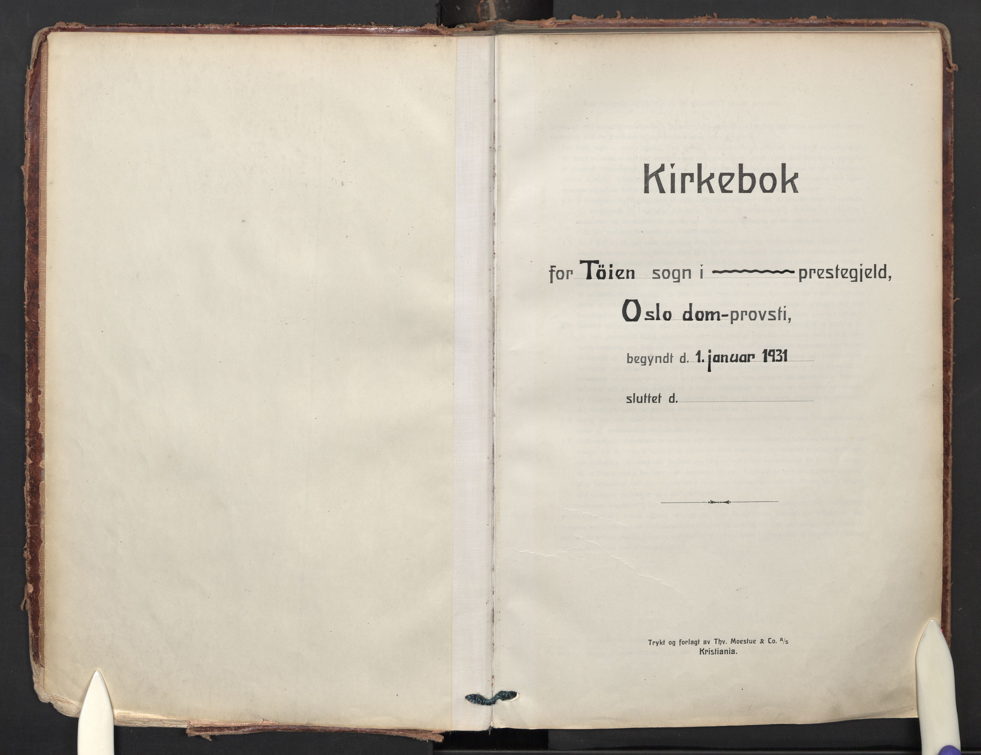 Tøyen prestekontor Kirkebøker, SAO/A-10167a/F/Fa/L0007: Ministerialbok nr. I 7, 1931-1952