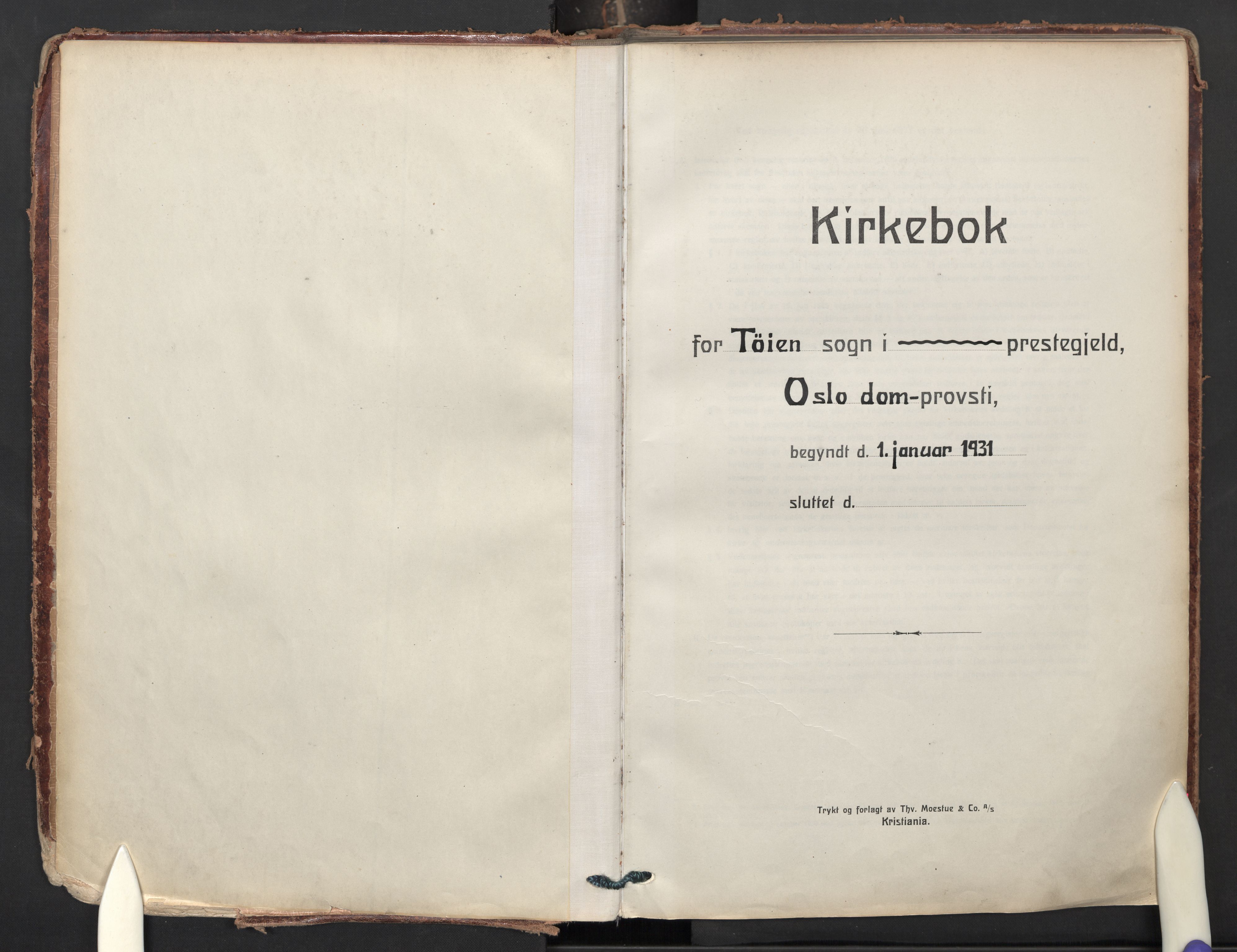 Tøyen prestekontor Kirkebøker, AV/SAO-A-10167a/F/Fa/L0007: Ministerialbok nr. I 7, 1931-1952