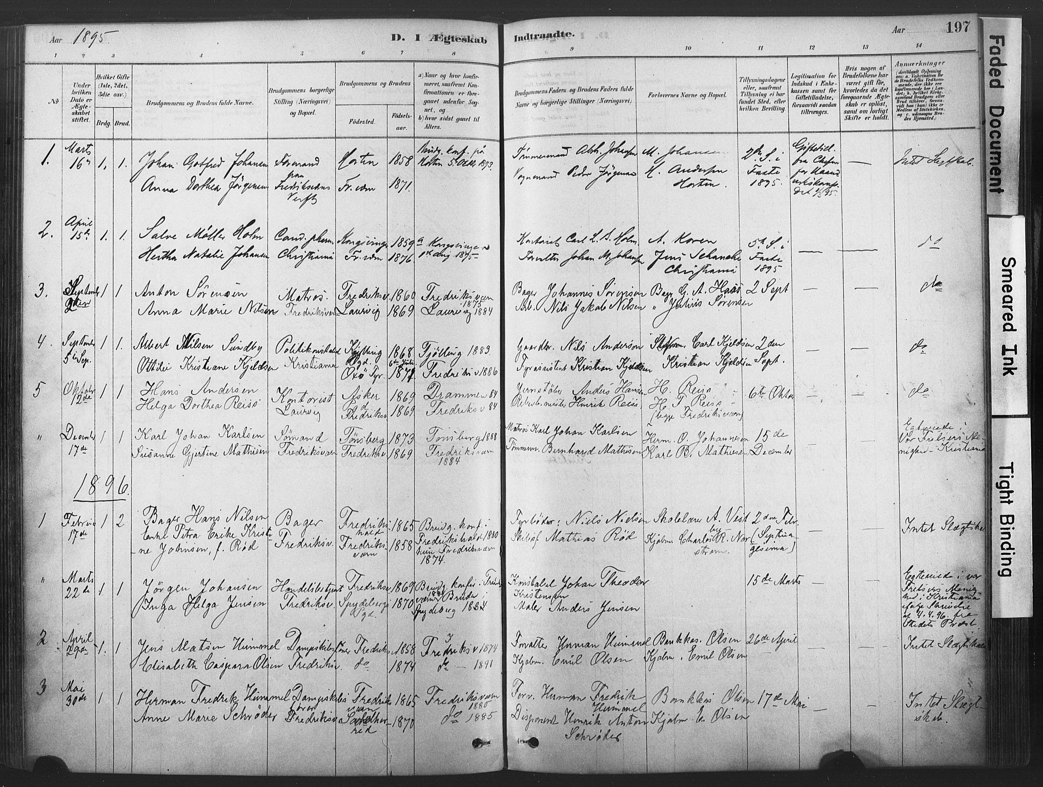 Stavern kirkebøker, AV/SAKO-A-318/F/Fa/L0008: Ministerialbok nr. 8, 1878-1905, s. 197
