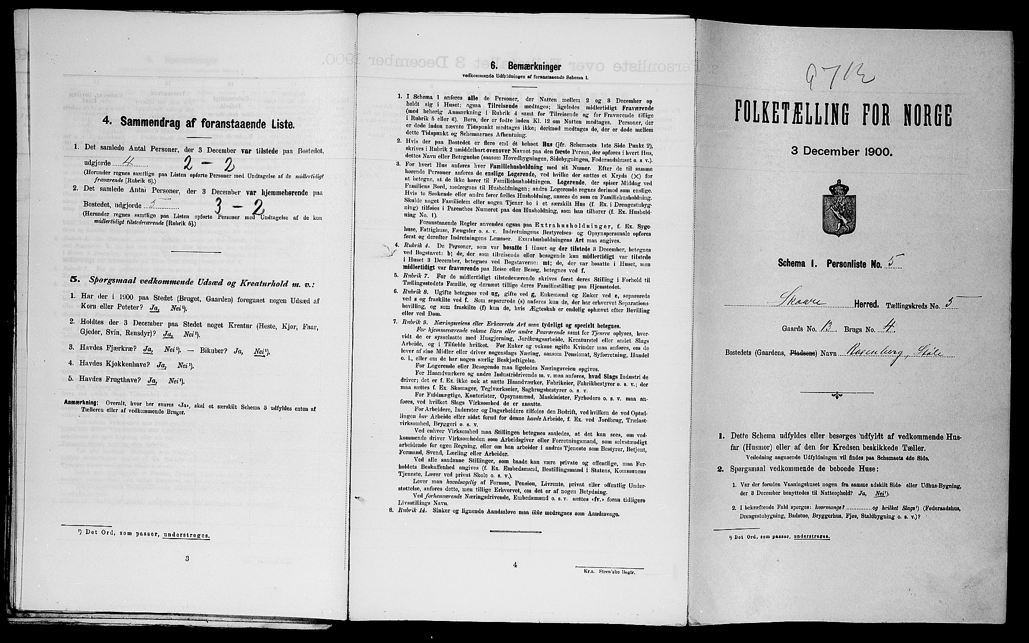 SAST, Folketelling 1900 for 1153 Skåre herred, 1900, s. 712