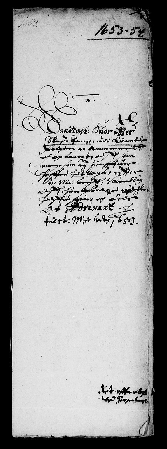 Rentekammeret inntil 1814, Reviderte regnskaper, Lensregnskaper, AV/RA-EA-5023/R/Rb/Rbp/L0040: Bratsberg len, 1653-1655