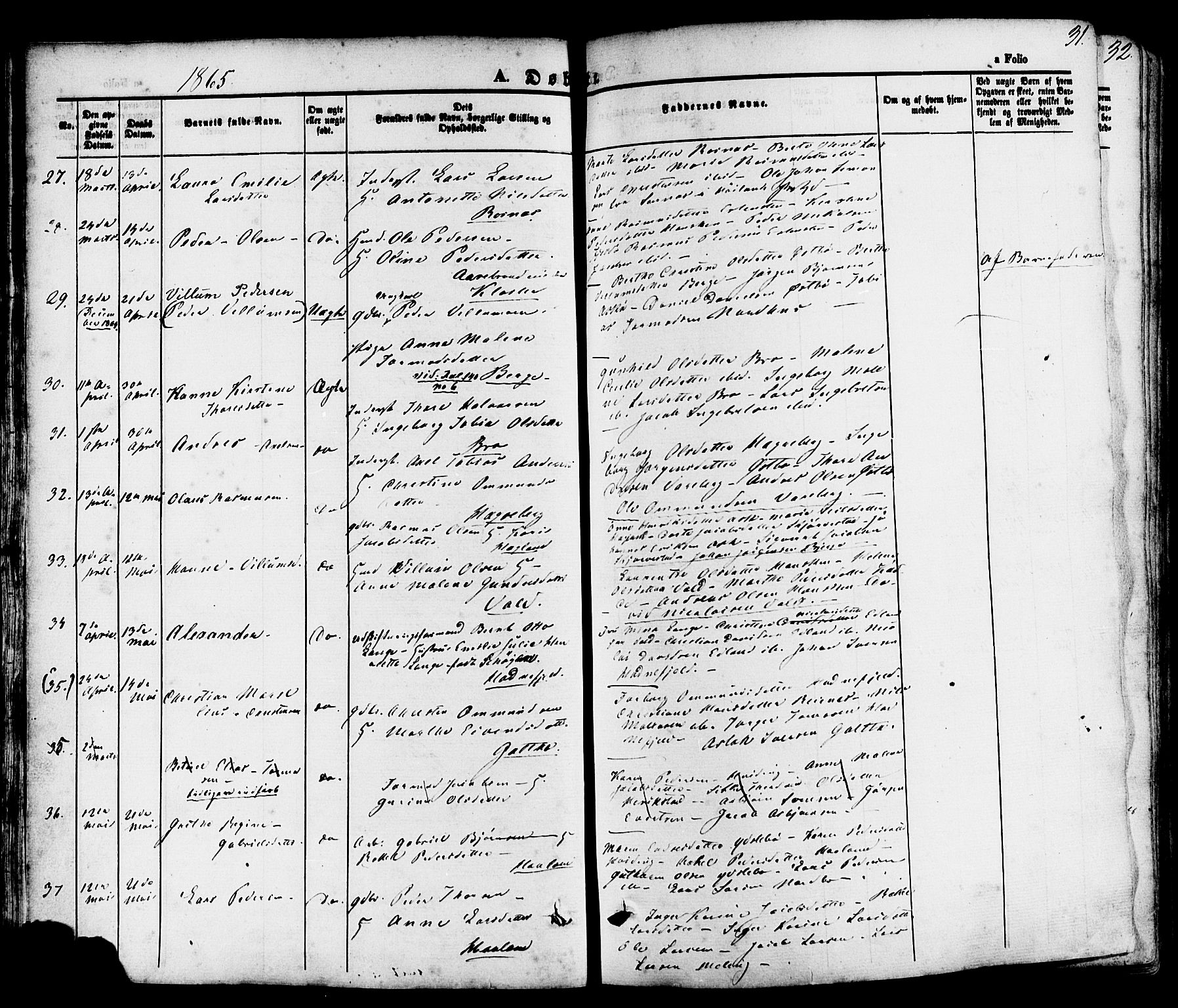 Rennesøy sokneprestkontor, AV/SAST-A -101827/H/Ha/Haa/L0006: Ministerialbok nr. A 6, 1860-1878, s. 31