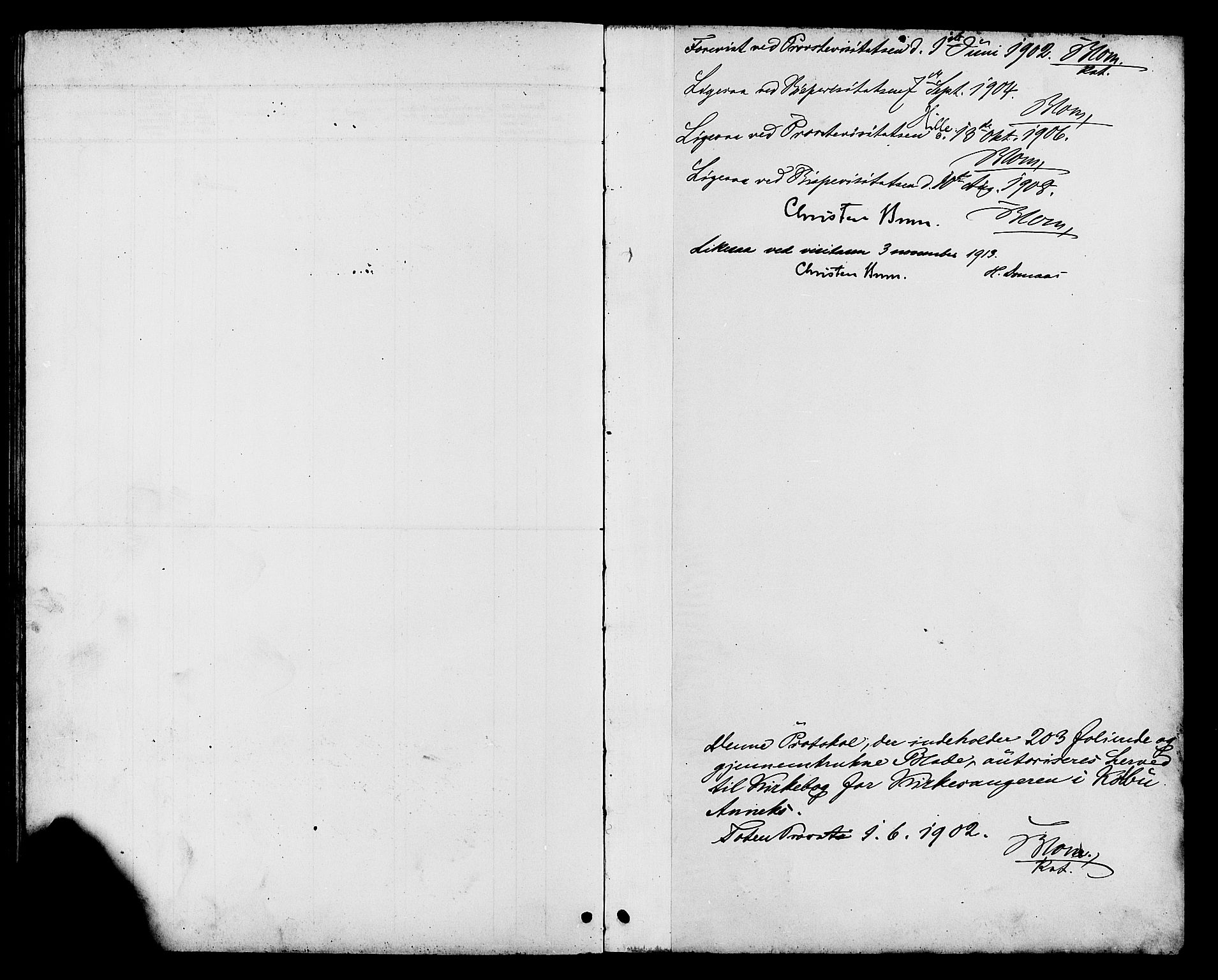 Vestre Toten prestekontor, AV/SAH-PREST-108/H/Ha/Hab/L0011: Klokkerbok nr. 11, 1901-1911