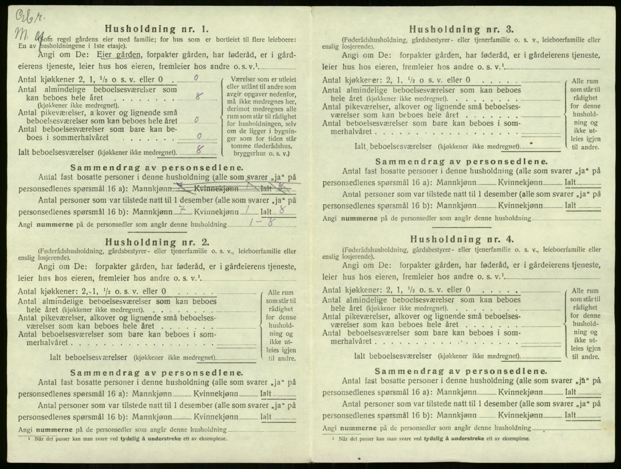 SAKO, Folketelling 1920 for 0620 Hol herred, 1920, s. 844