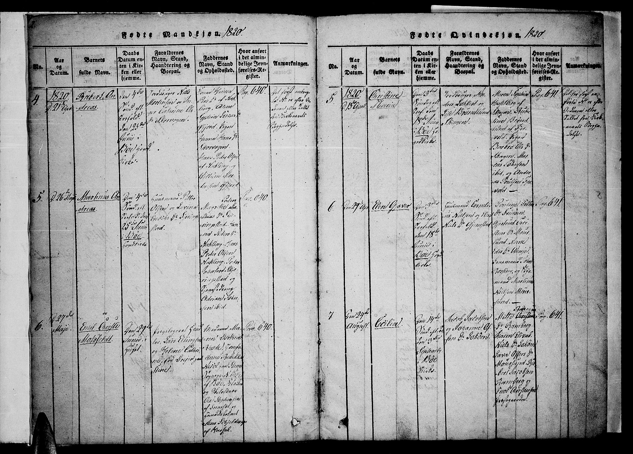 Ministerialprotokoller, klokkerbøker og fødselsregistre - Nordland, AV/SAT-A-1459/891/L1298: Ministerialbok nr. 891A03, 1820-1840, s. 2-3