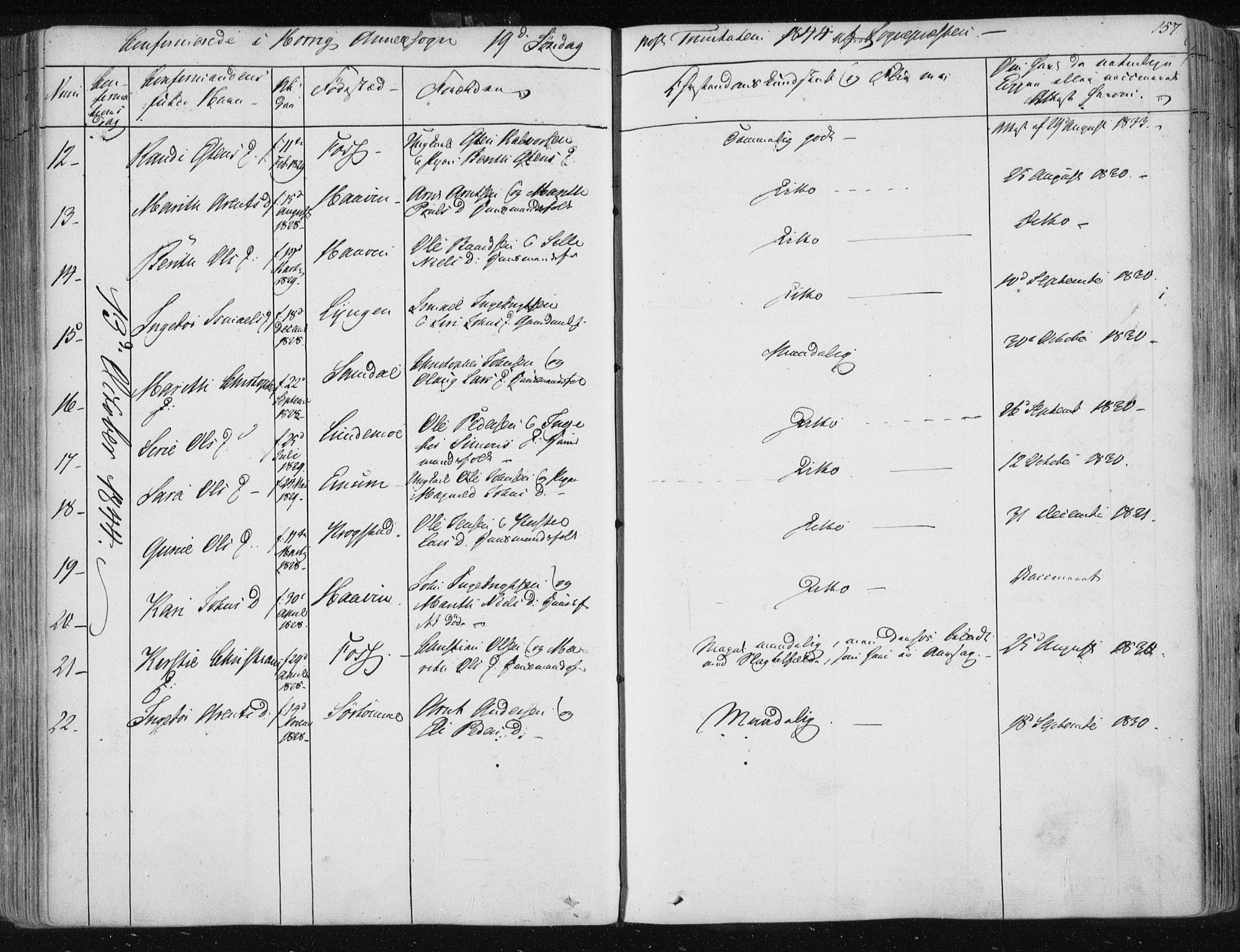 Ministerialprotokoller, klokkerbøker og fødselsregistre - Sør-Trøndelag, SAT/A-1456/687/L0998: Ministerialbok nr. 687A05 /2, 1843-1849, s. 157