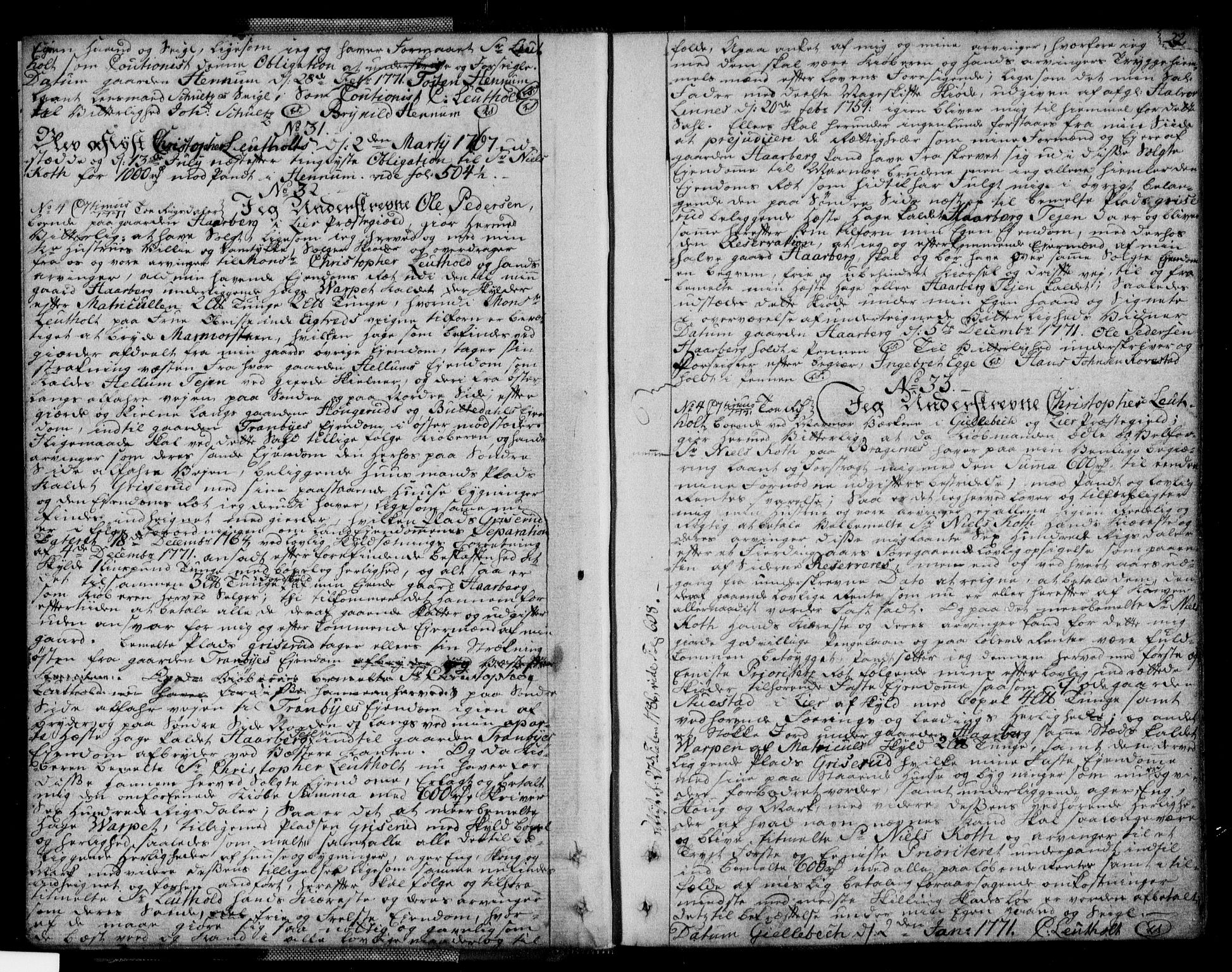 Lier, Røyken og Hurum sorenskriveri, SAKO/A-89/G/Ga/Gaa/L0004a: Pantebok nr. IVa, 1771-1779, s. 22