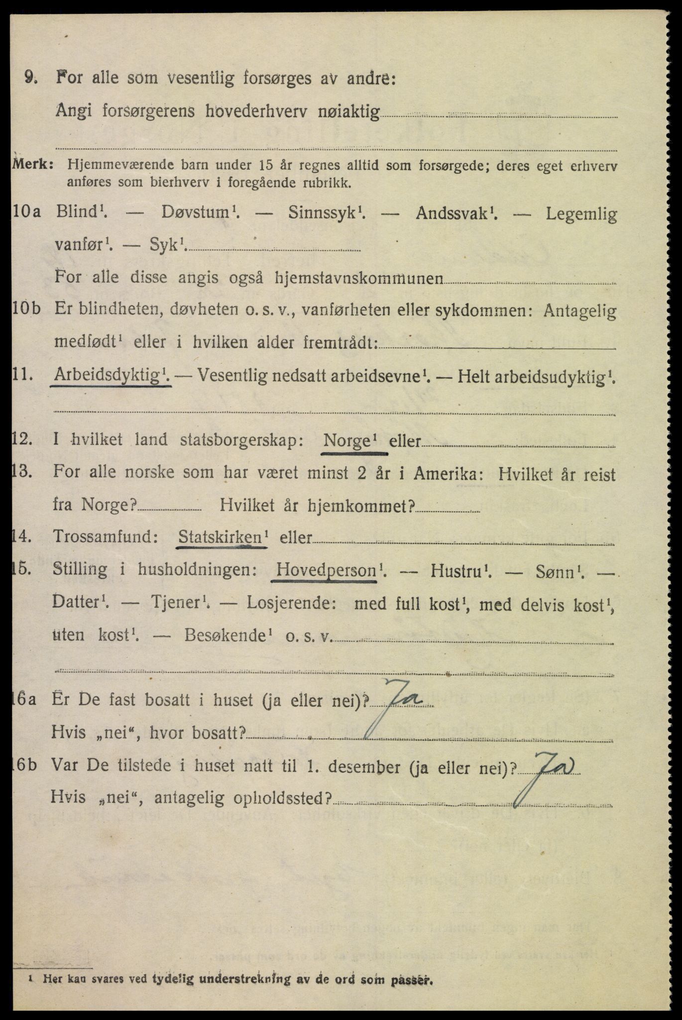 SAK, Folketelling 1920 for 1012 Oddernes herred, 1920, s. 6446