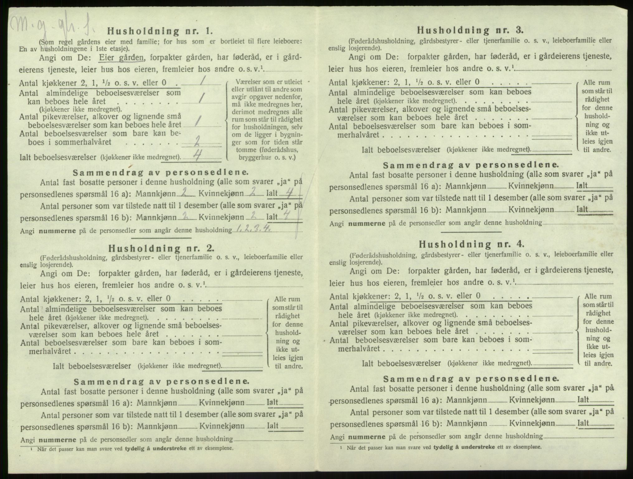 SAB, Folketelling 1920 for 1430 Gaular herred, 1920, s. 264