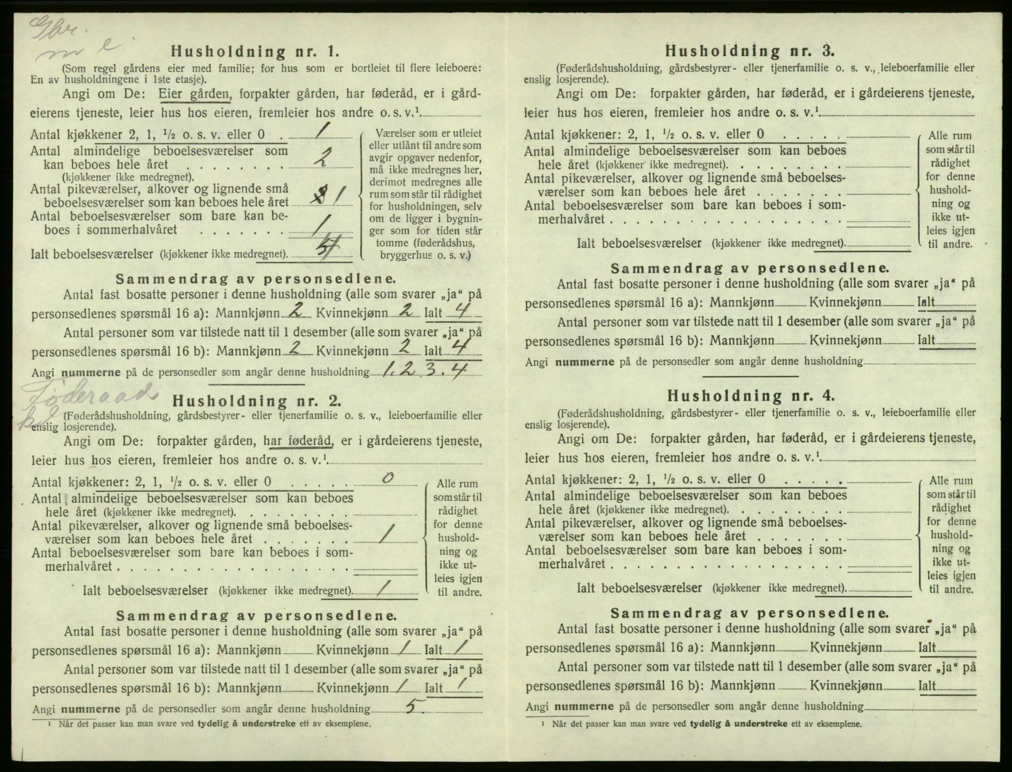 SAB, Folketelling 1920 for 1238 Kvam herred, 1920, s. 498