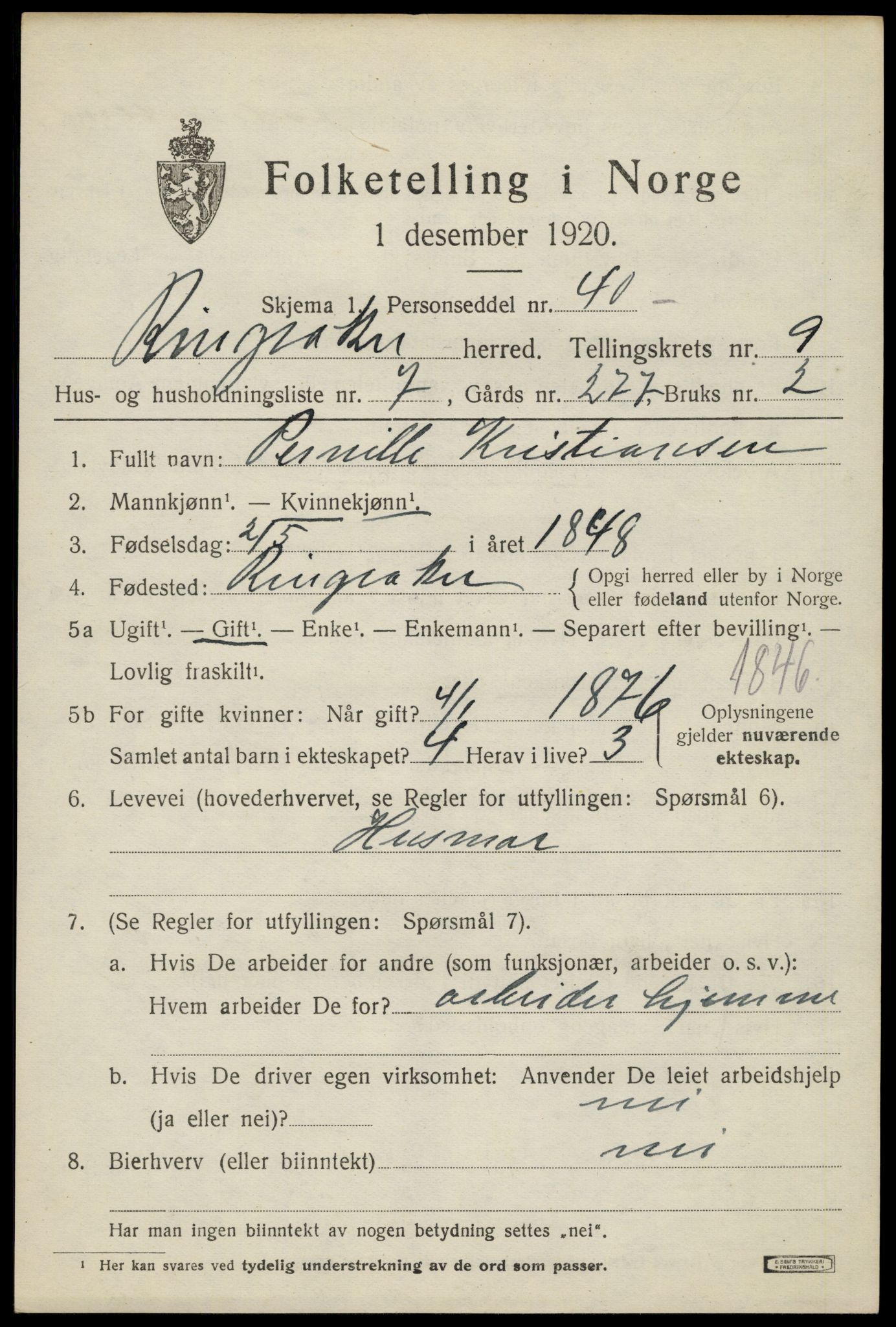 SAH, Folketelling 1920 for 0412 Ringsaker herred, 1920, s. 18148