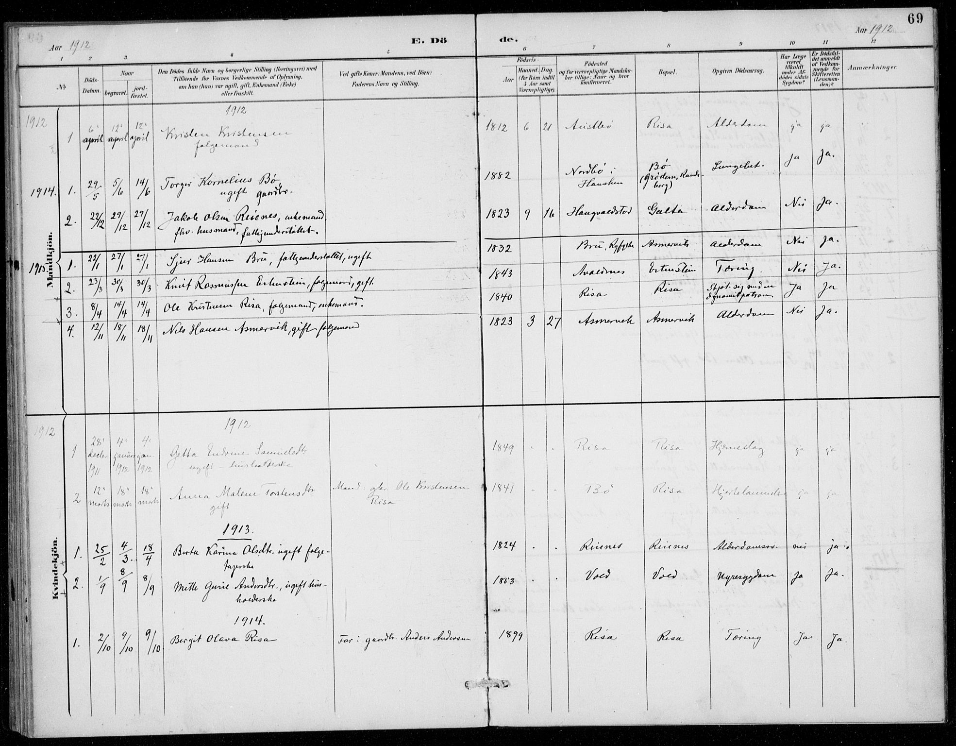 Rennesøy sokneprestkontor, AV/SAST-A -101827/H/Ha/Haa/L0016: Ministerialbok nr. A 16, 1891-1924, s. 69