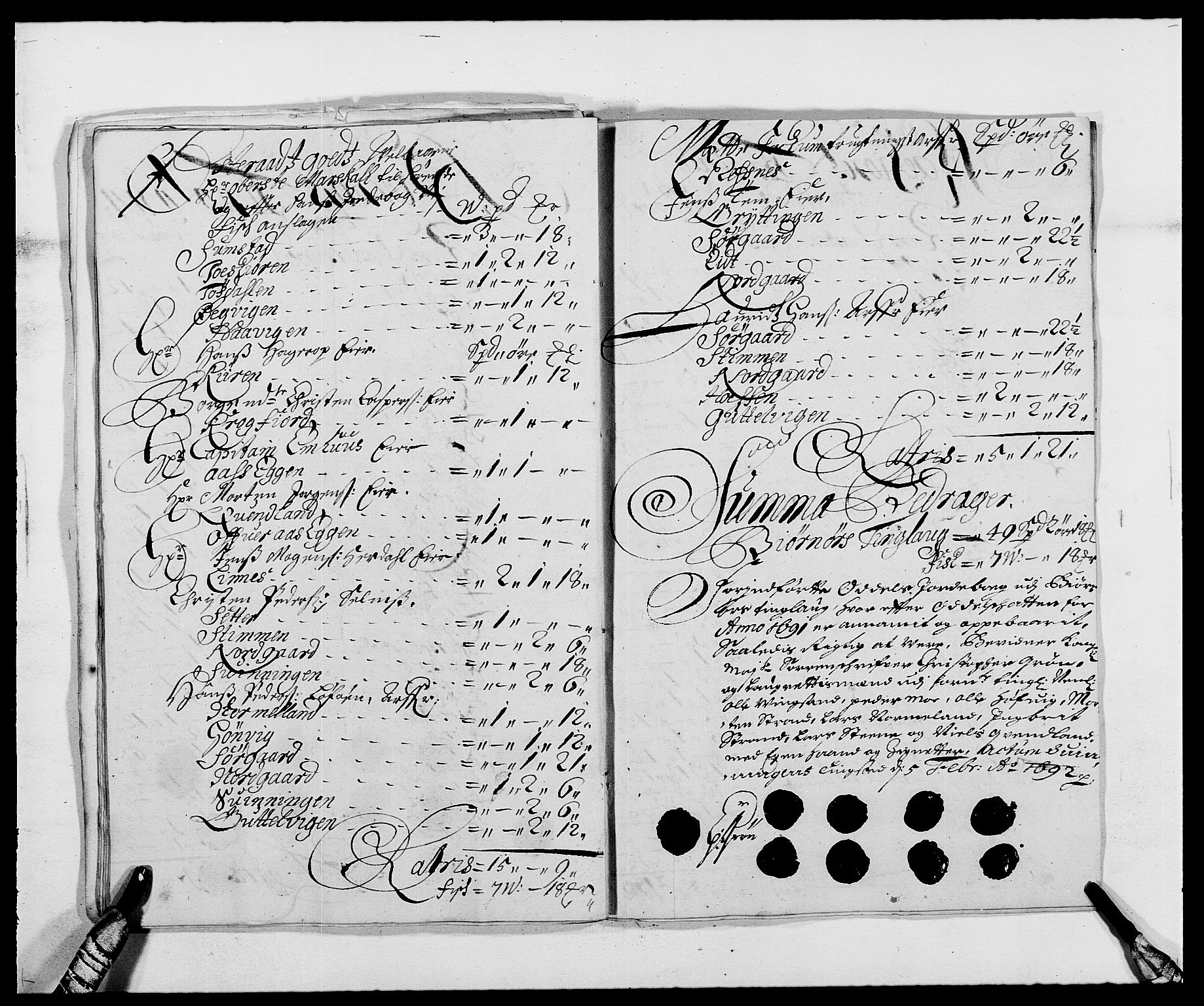 Rentekammeret inntil 1814, Reviderte regnskaper, Fogderegnskap, AV/RA-EA-4092/R57/L3848: Fogderegnskap Fosen, 1690-1691, s. 236