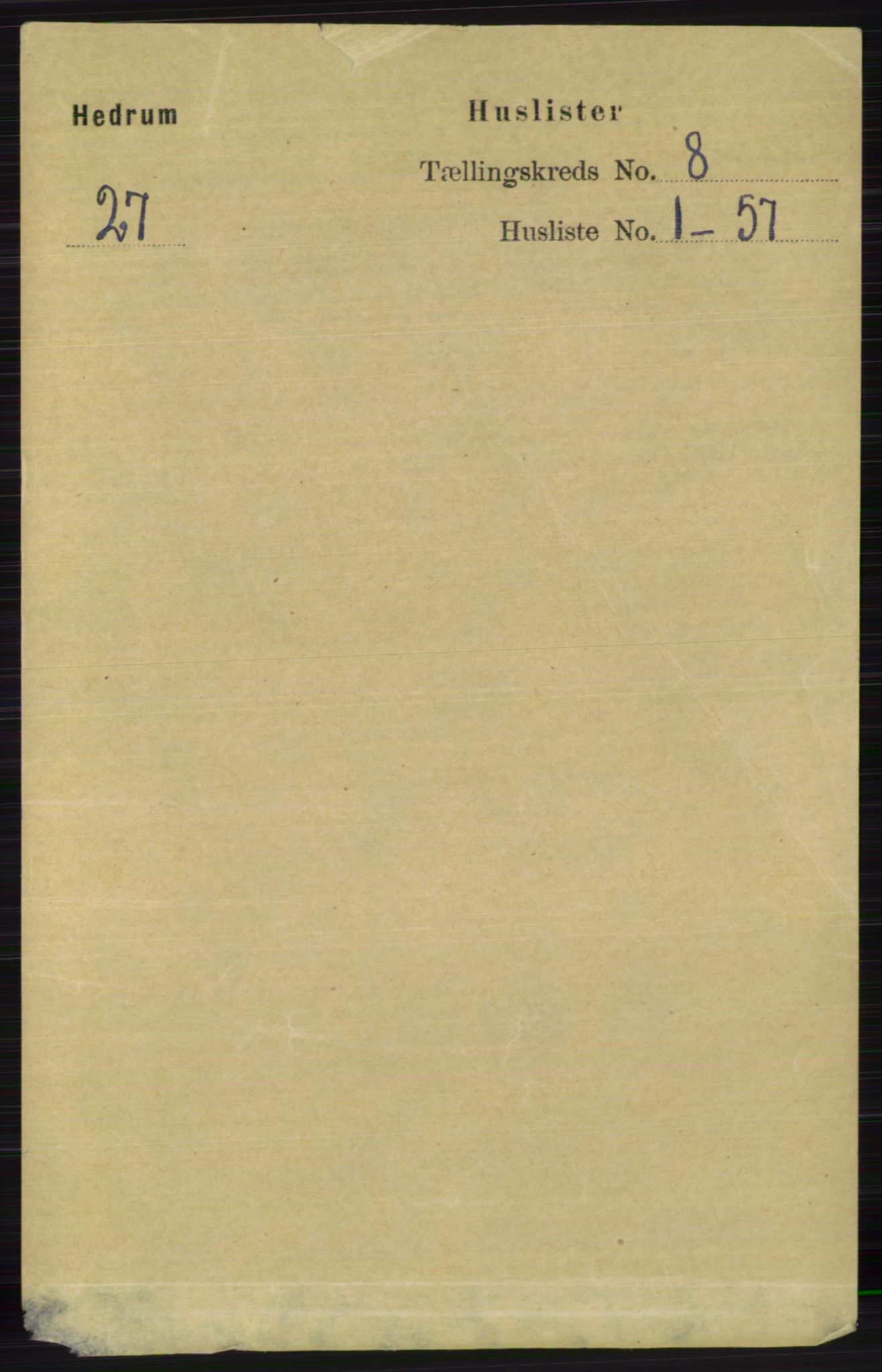 RA, Folketelling 1891 for 0727 Hedrum herred, 1891, s. 3407