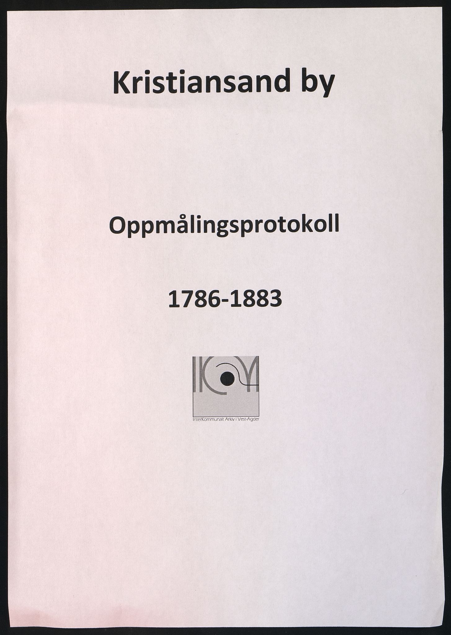 Kristiansand By - Magistraten, IKAV/1001KG122/I/Id/L0001: Register grunnmålingsprotokoll nr.1-5, 1786-1883