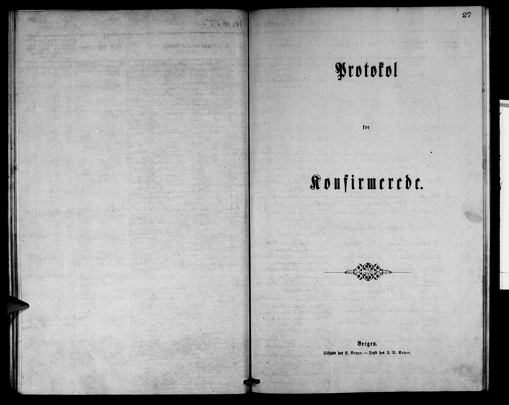 Laksevåg Sokneprestembete, SAB/A-76501/H/Ha/Hab/Haba/L0001: Klokkerbok nr. A 1, 1875-1877, s. 27