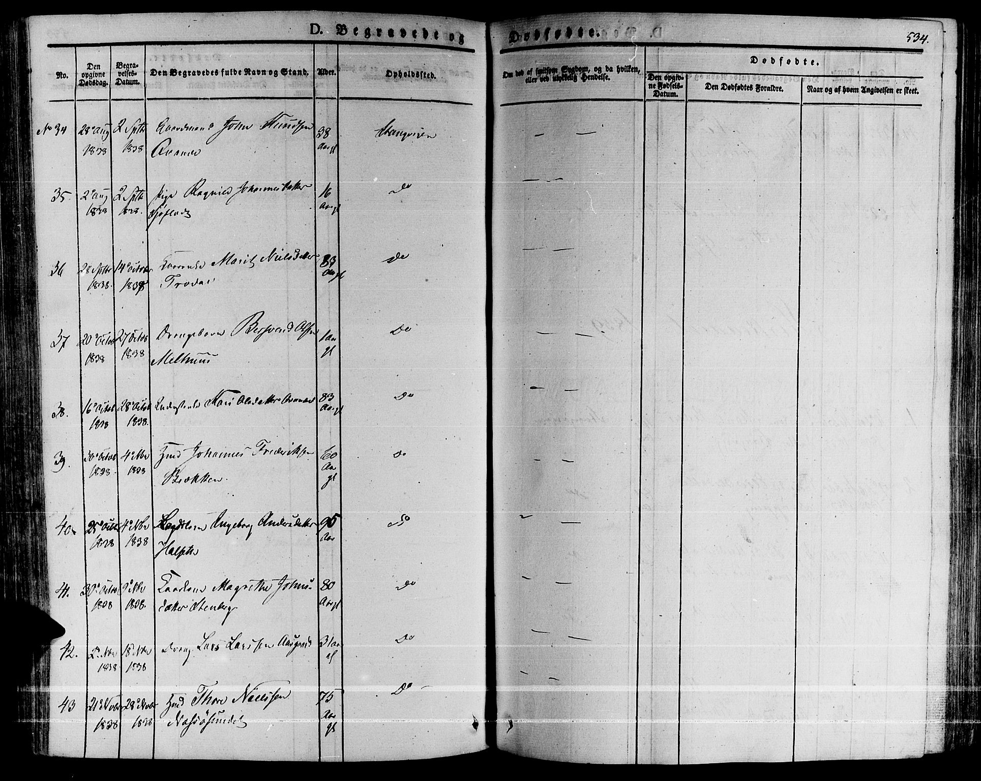 Ministerialprotokoller, klokkerbøker og fødselsregistre - Møre og Romsdal, AV/SAT-A-1454/592/L1024: Ministerialbok nr. 592A03 /1, 1831-1849, s. 534