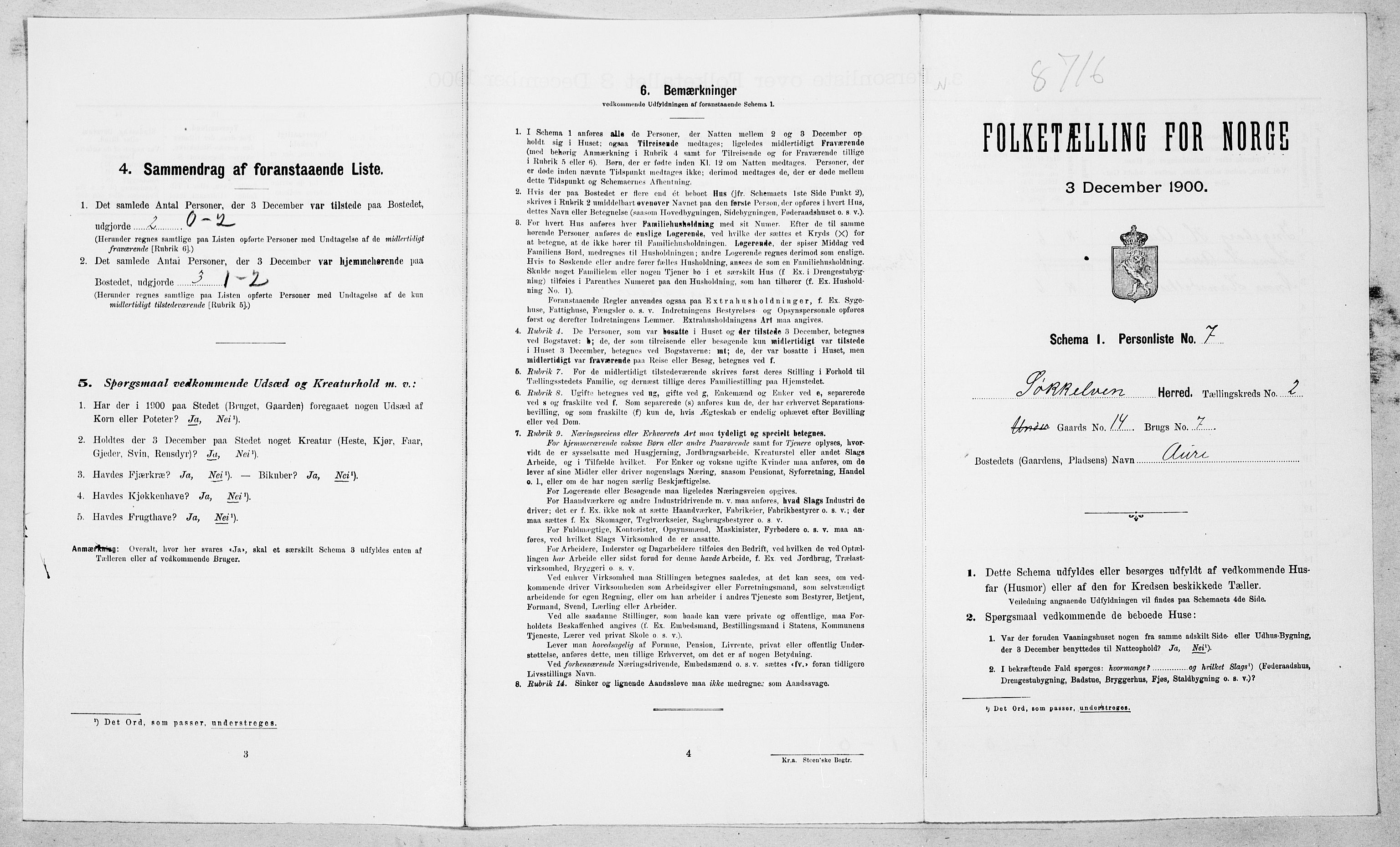 SAT, Folketelling 1900 for 1528 Sykkylven herred, 1900, s. 277