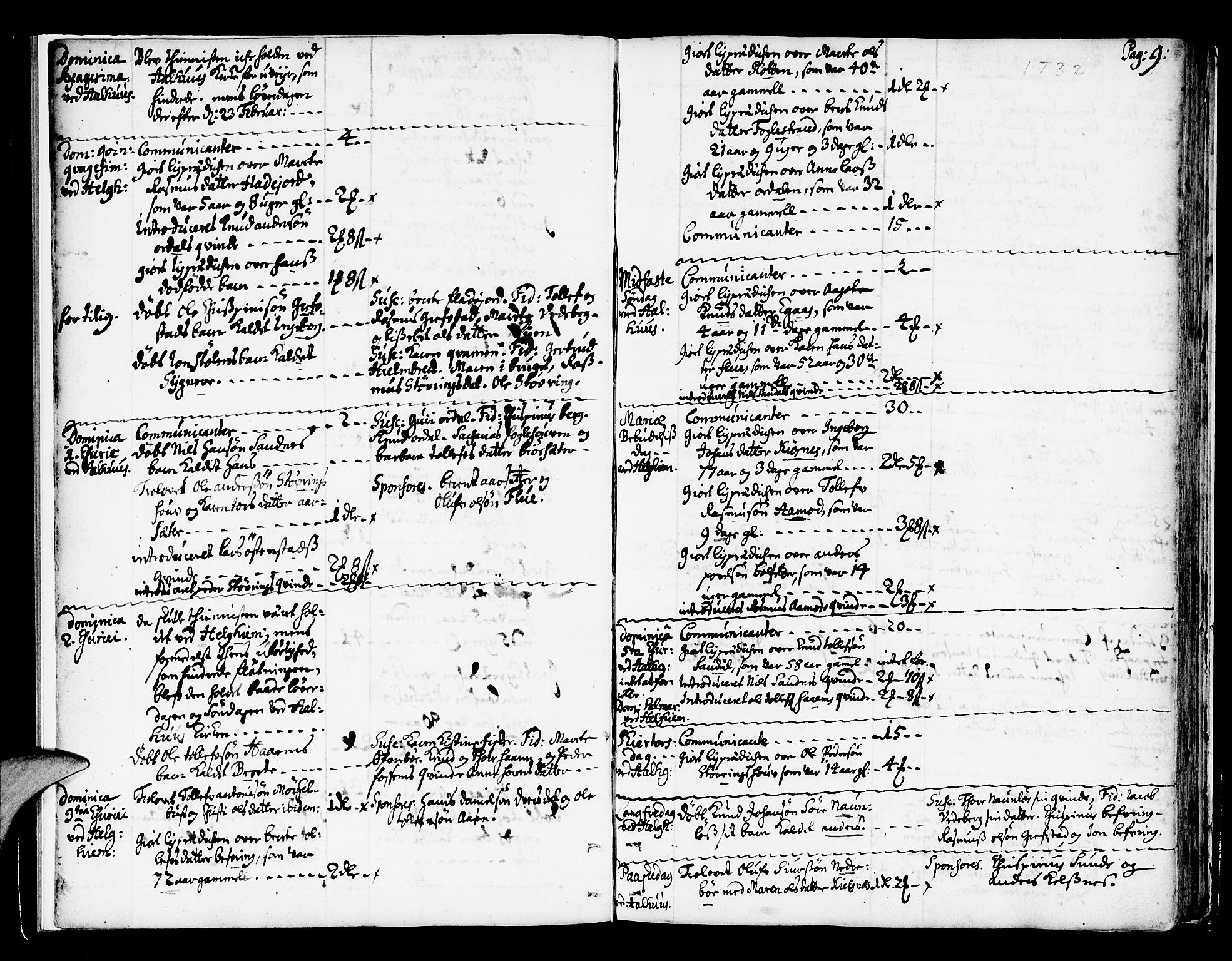 Jølster sokneprestembete, SAB/A-80701/H/Haa/Haaa/L0002: Ministerialbok nr. A 2, 1731-1749, s. 8-9