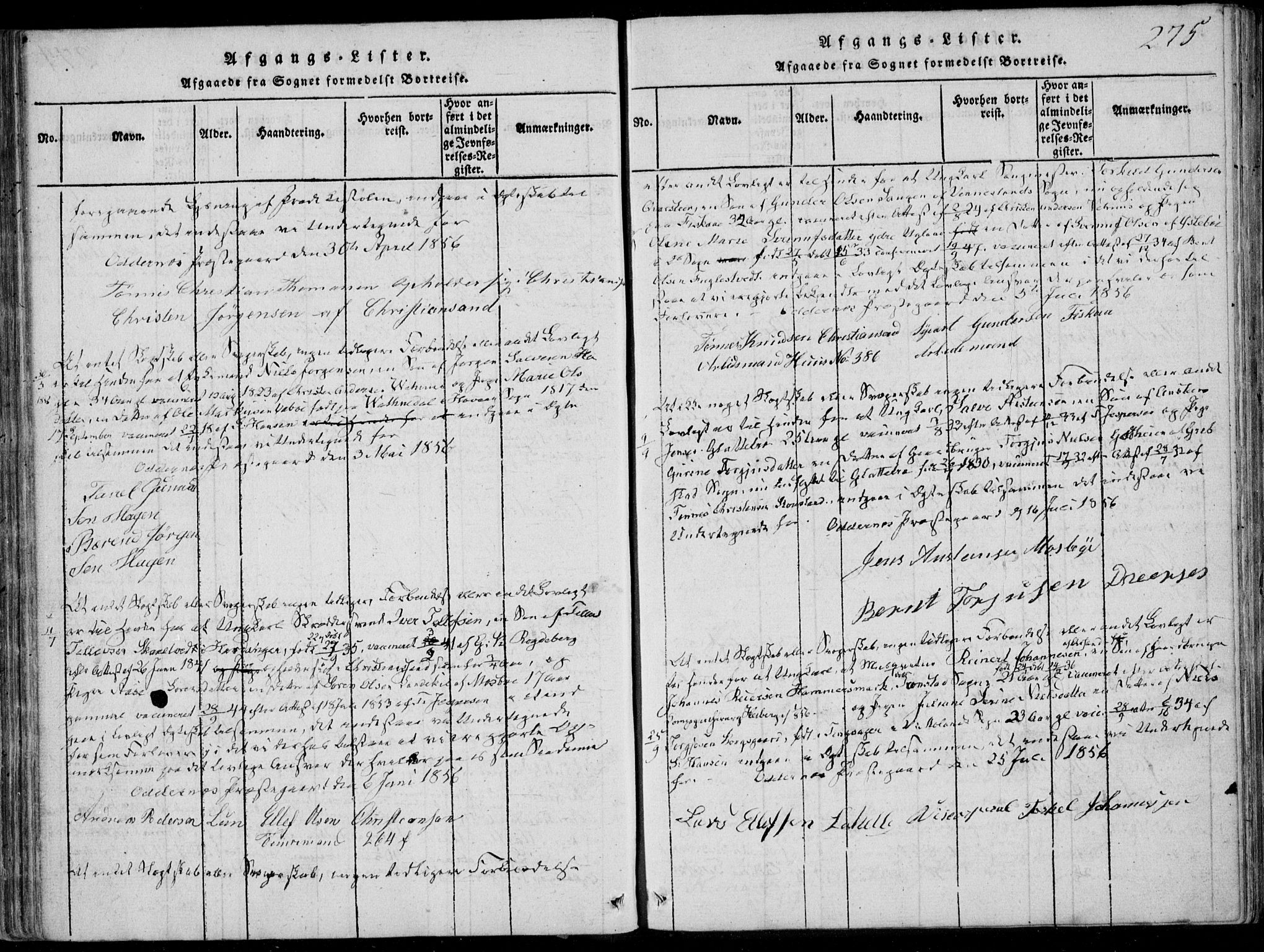 Oddernes sokneprestkontor, AV/SAK-1111-0033/F/Fa/Faa/L0005: Ministerialbok nr. A 5, 1820-1838, s. 275