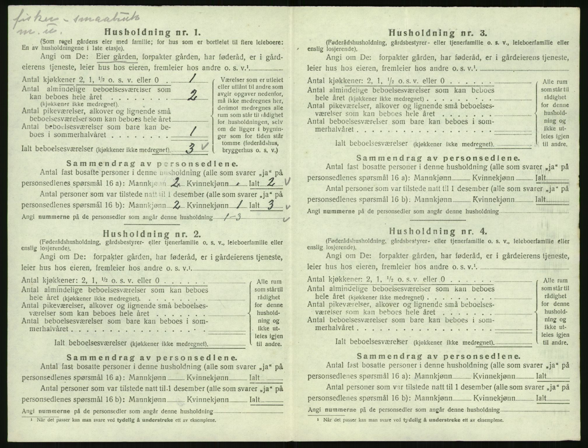 SAK, Folketelling 1920 for 1013 Tveit herred, 1920, s. 61