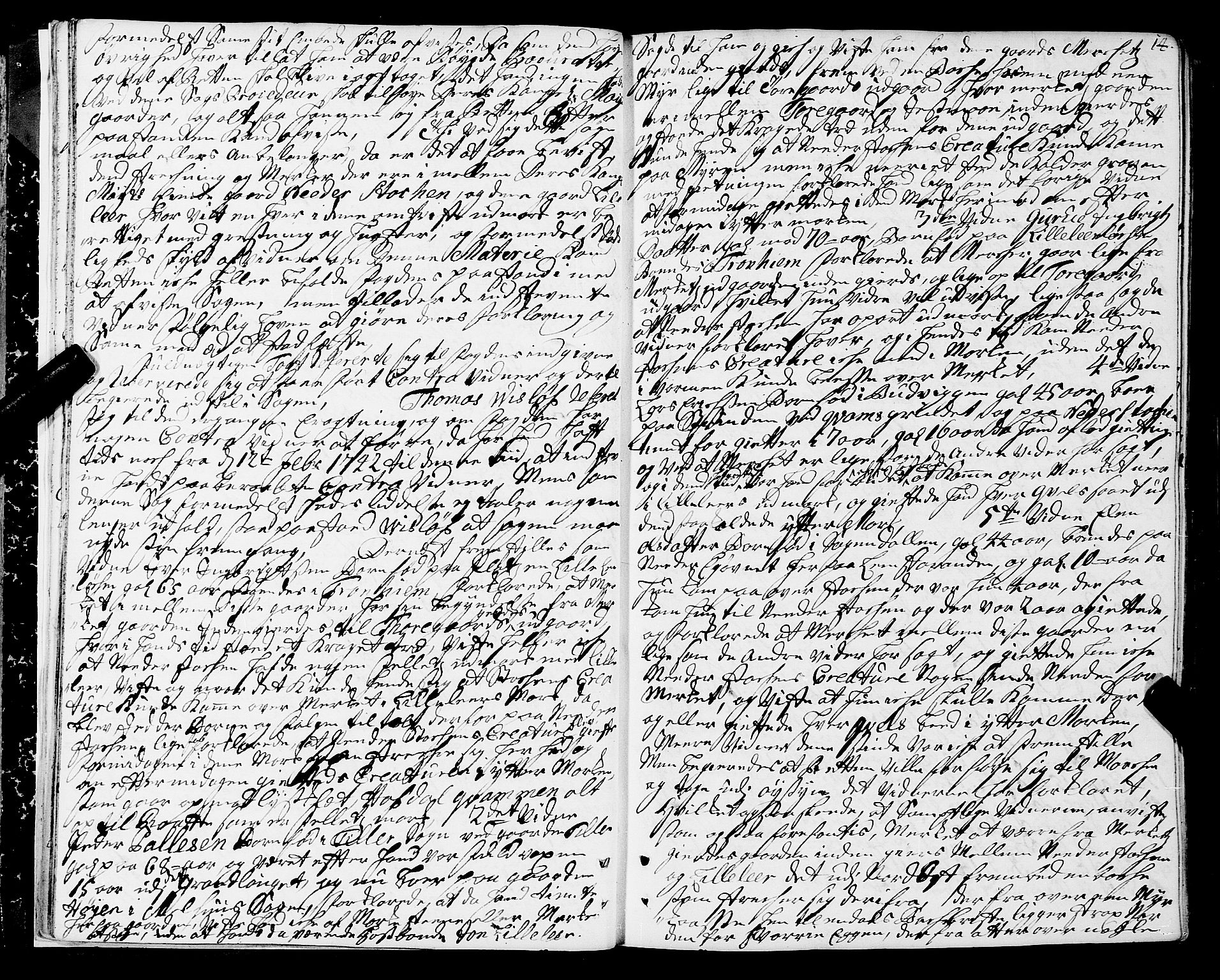 Strinda og Selbu sorenskriveri, AV/SAT-A-0015/1/1A/L0010: Tingbok 9, 1742-1747, s. 13b-14a