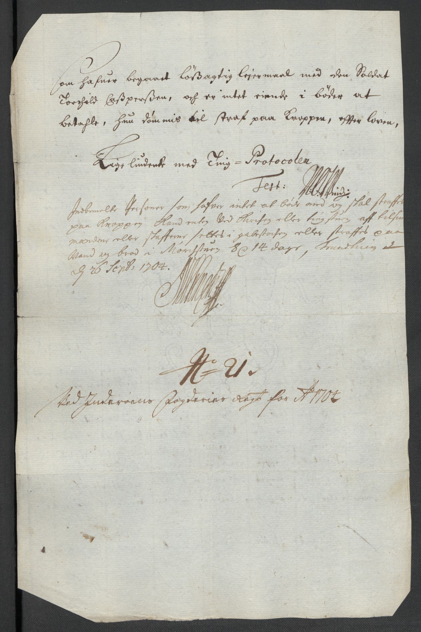 Rentekammeret inntil 1814, Reviderte regnskaper, Fogderegnskap, AV/RA-EA-4092/R63/L4313: Fogderegnskap Inderøy, 1703-1704, s. 539