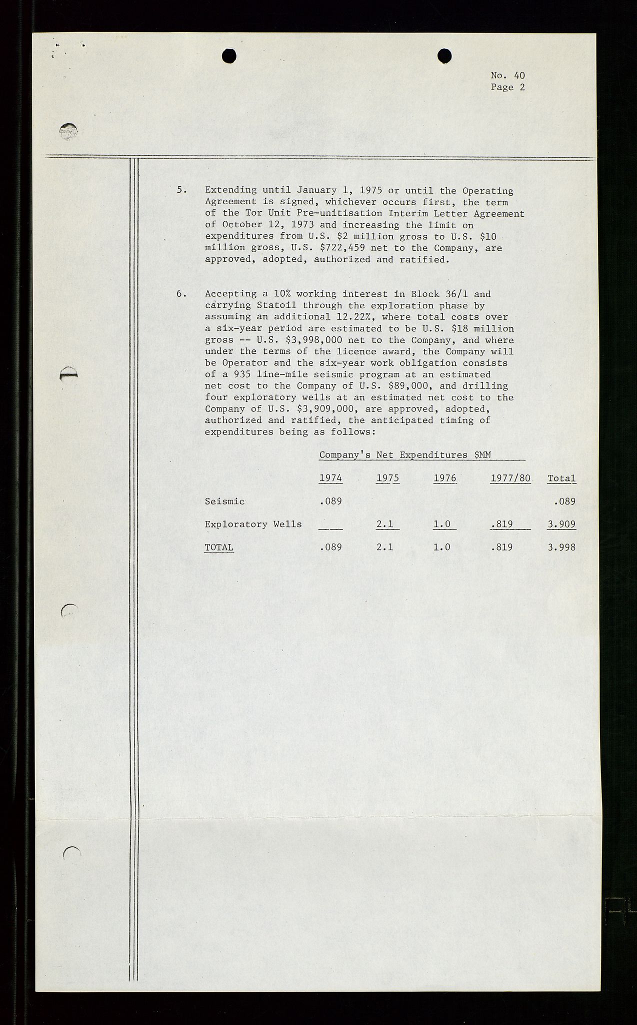 Pa 1740 - Amoco Norway Oil Company, AV/SAST-A-102405/22/A/Aa/L0001: Styreprotokoller og sakspapirer, 1965-1999, s. 101