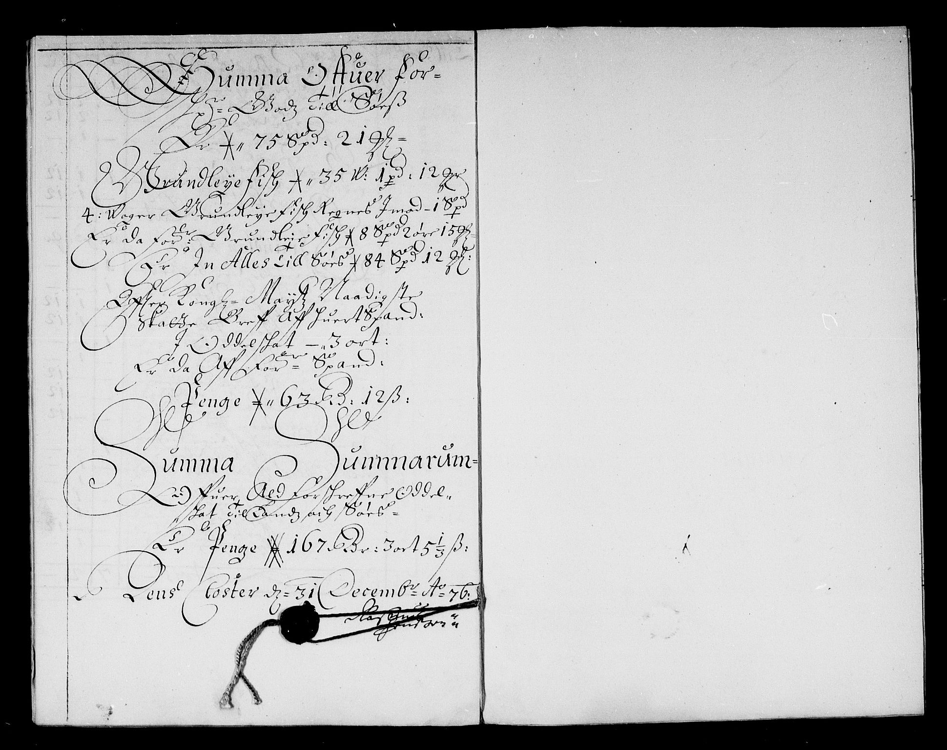 Rentekammeret inntil 1814, Reviderte regnskaper, Stiftamtstueregnskaper, Trondheim stiftamt og Nordland amt, AV/RA-EA-6044/R/Rd/L0043: Trondheim stiftamt, 1676