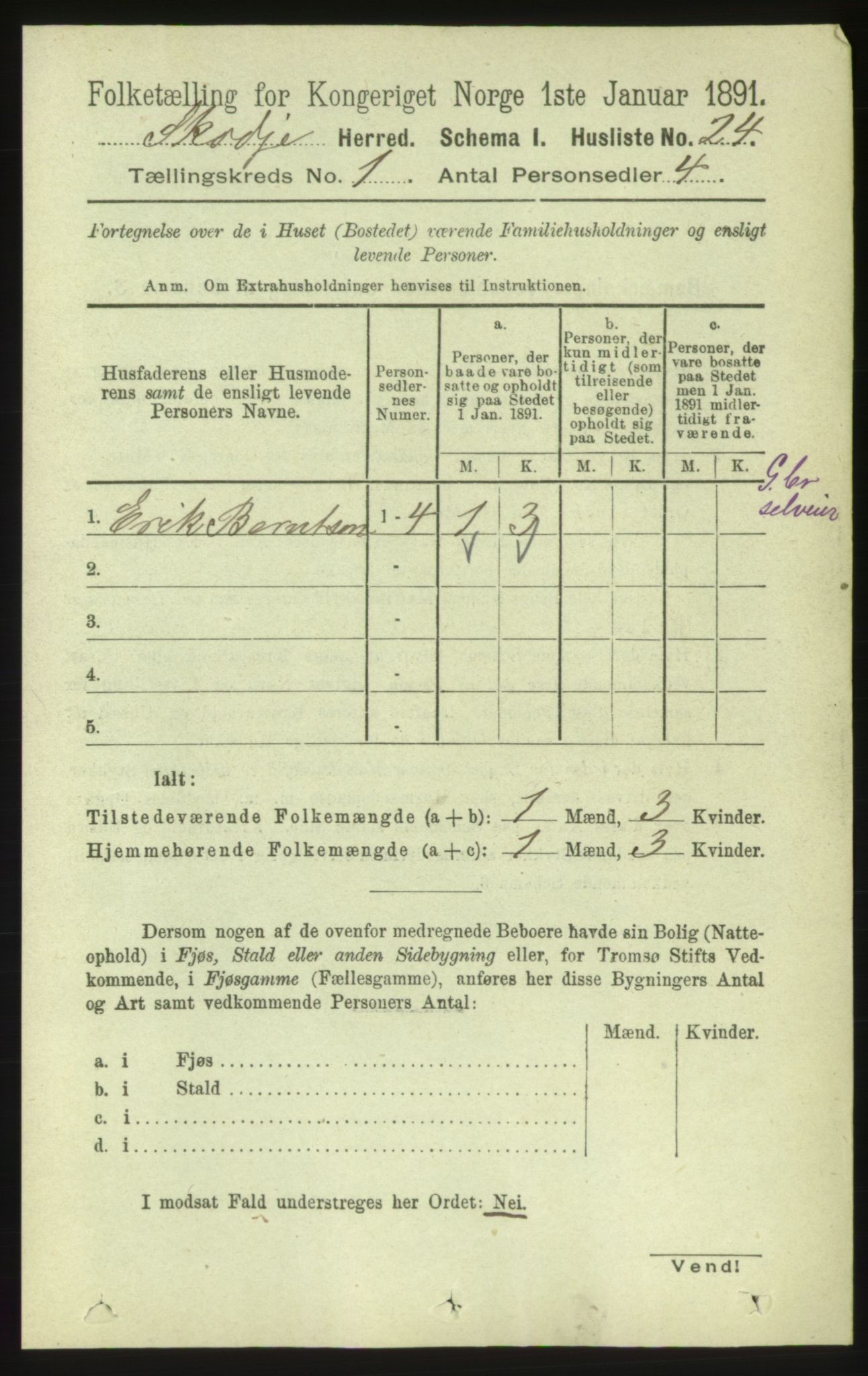 RA, Folketelling 1891 for 1529 Skodje herred, 1891, s. 65